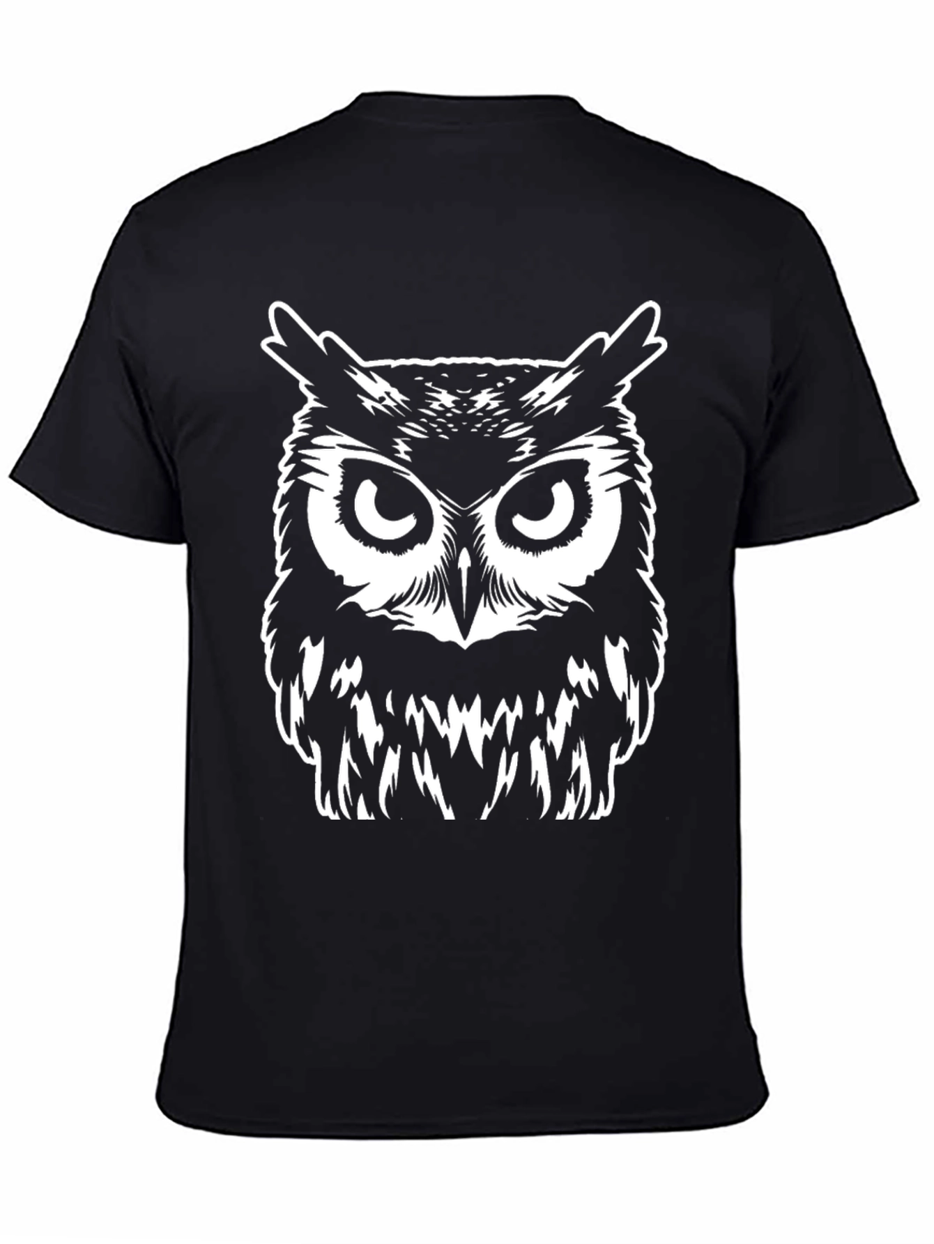 Cool Owl Graphic Black T-Shirt