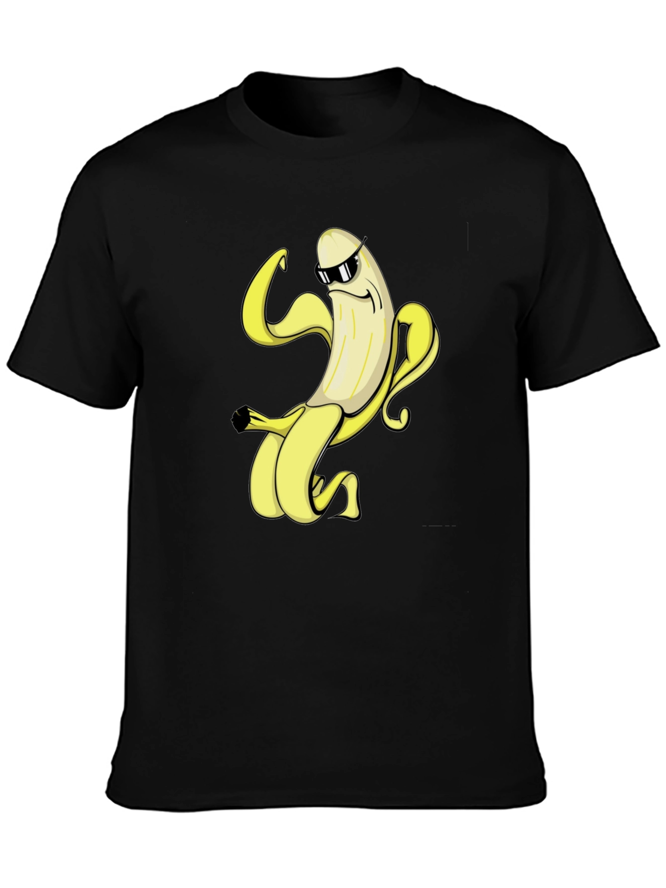 Cool Banana Graphic Tee - Black Cotton T-Shirt