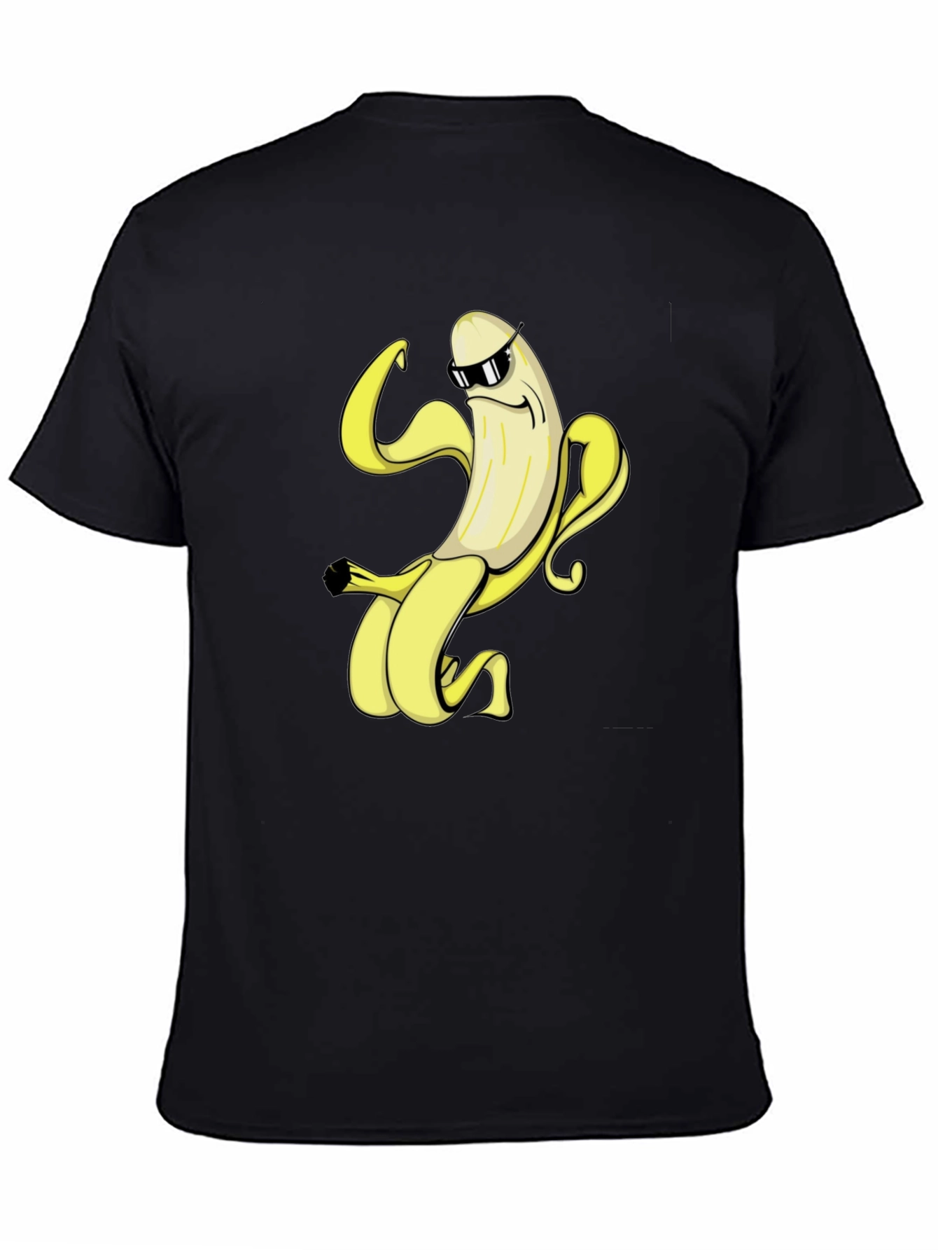 Cool Banana Graphic Tee - Black Cotton T-Shirt