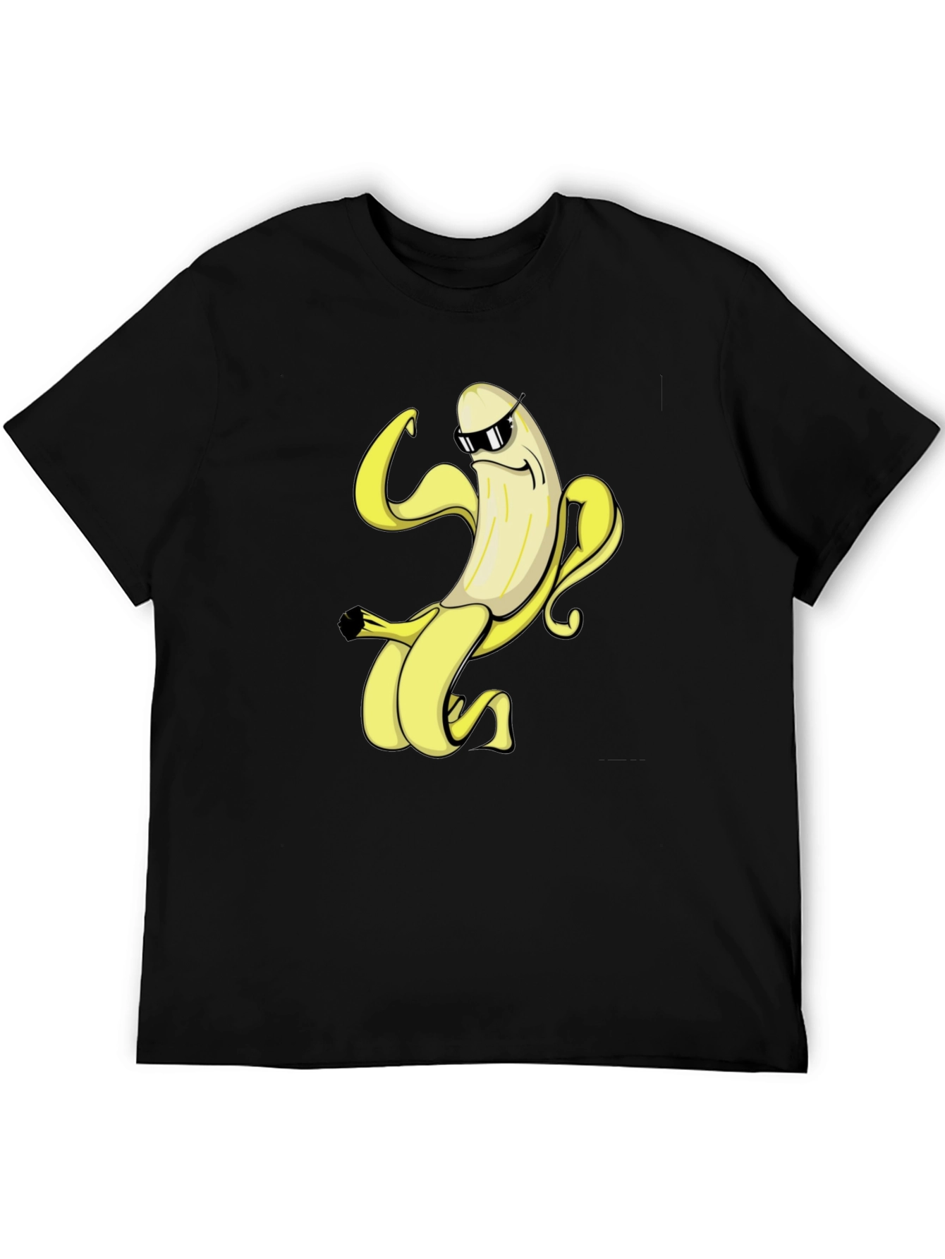 Cool Banana Graphic Tee - Black Cotton T-Shirt