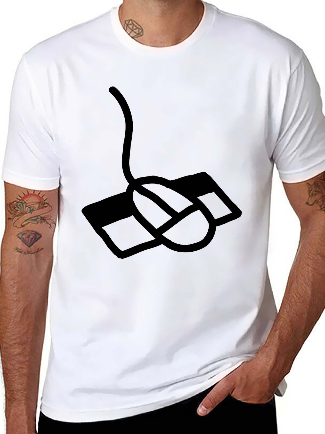 Wired Mouse Graphic Tee - Gamer Style