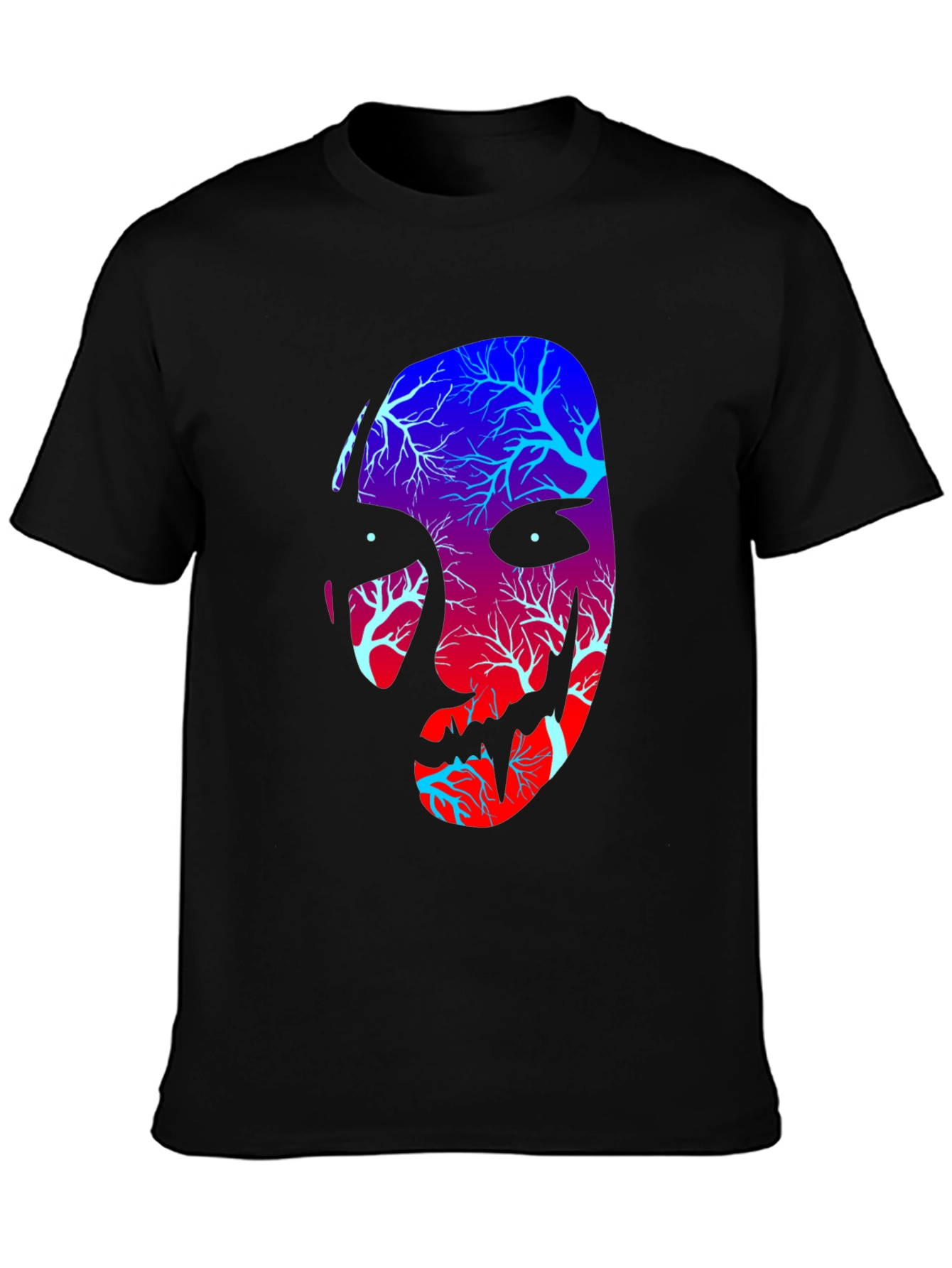Tree Spirit Face Graphic Tee - Black