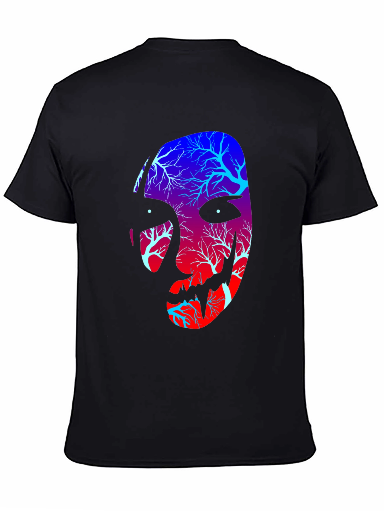 Tree Spirit Face Graphic Tee - Black