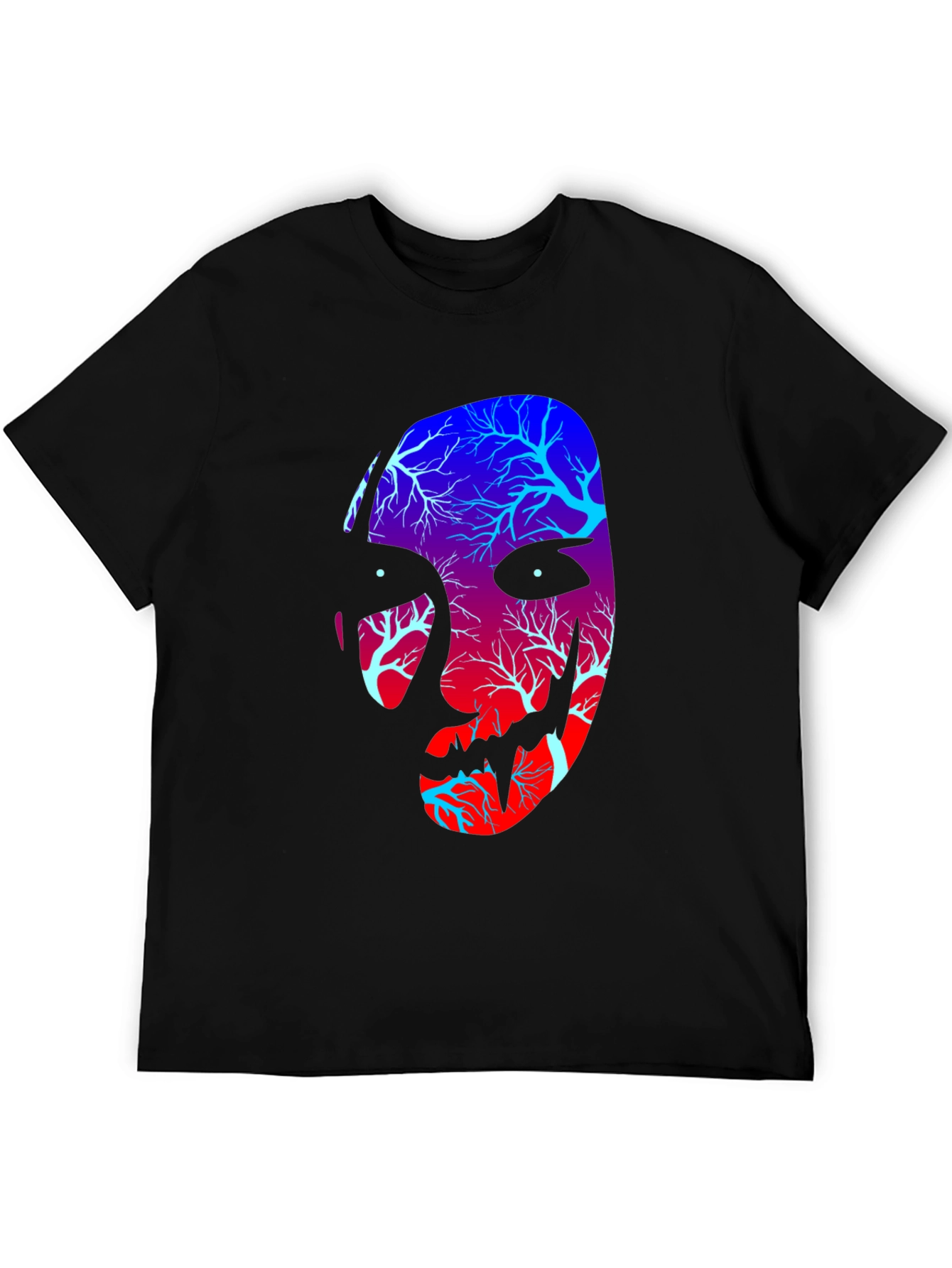 Tree Spirit Face Graphic Tee - Black