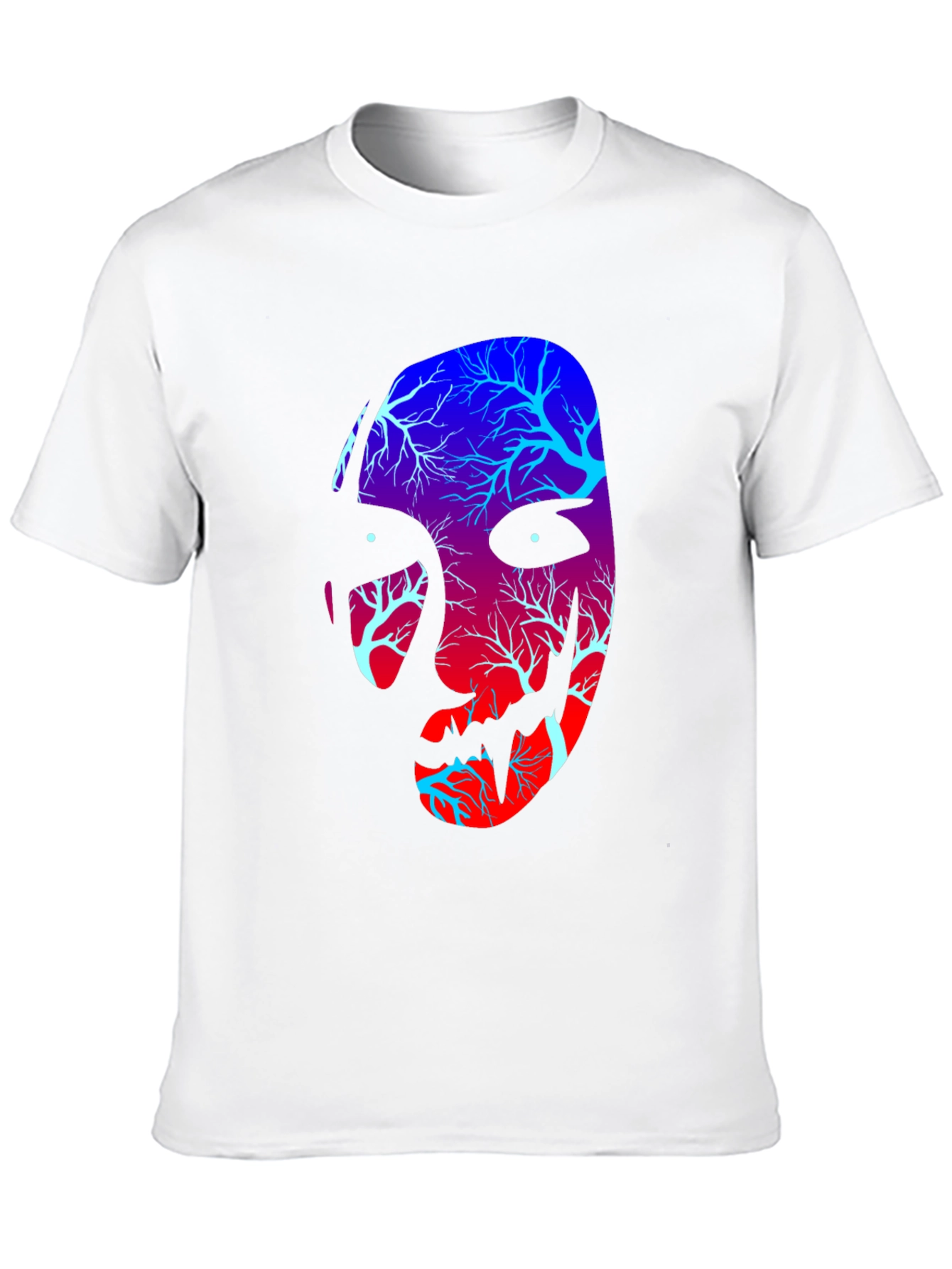 Tree Spirit Face Graphic Tee - Black