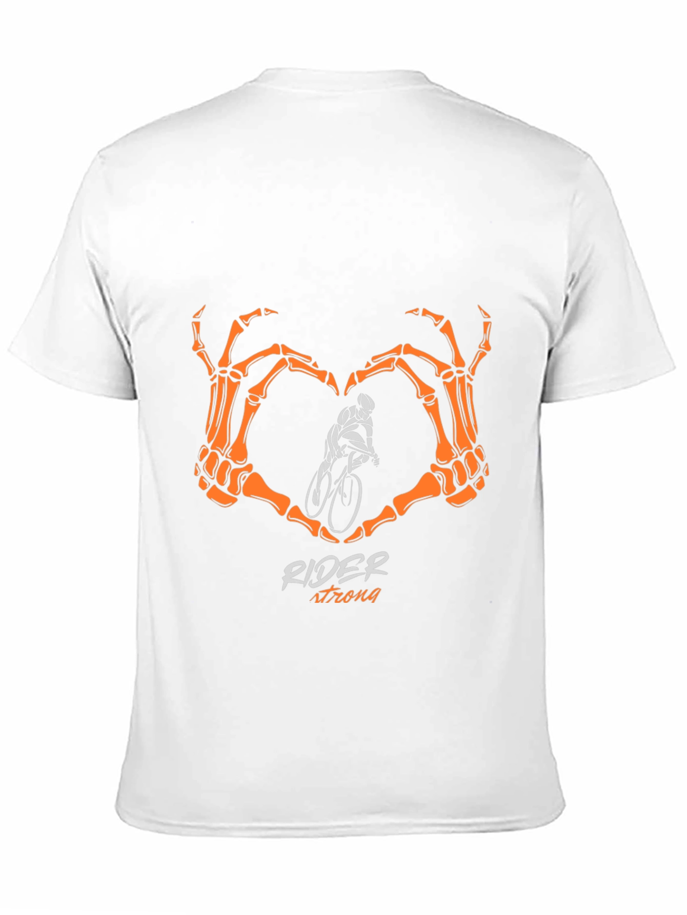Rider Strong Skeleton Hands Heart T-Shirt