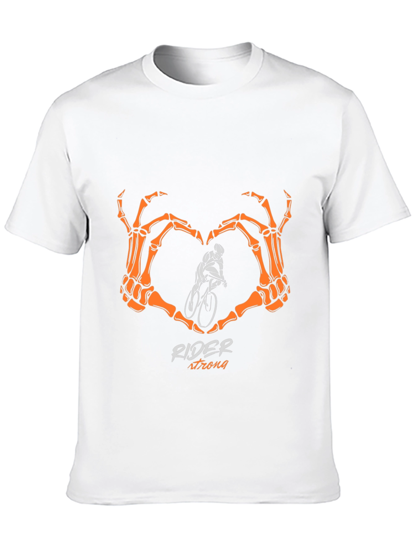 Rider Strong Skeleton Hands Heart T-Shirt