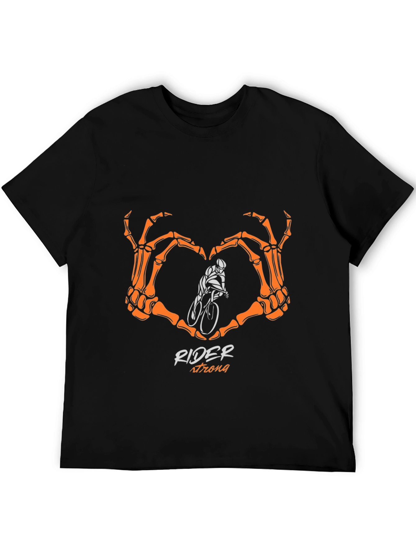 Rider Strong Skeleton Hands Heart T-Shirt