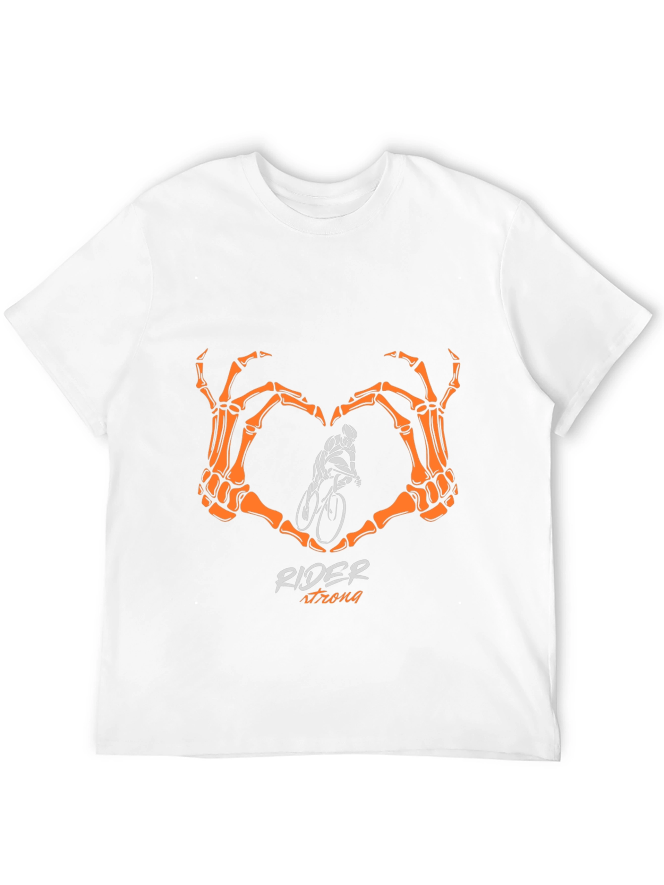 Rider Strong Skeleton Hands Heart T-Shirt