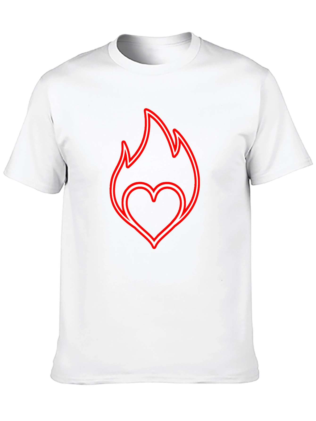 Fiery Heart Graphic Tee - Black