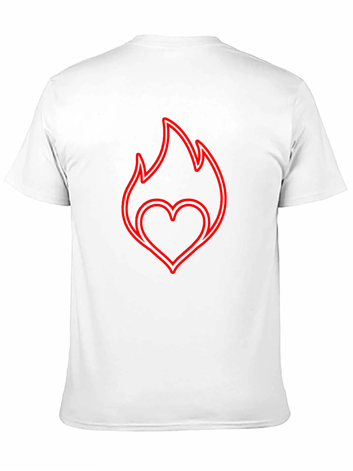 Fiery Heart Graphic Tee - Black