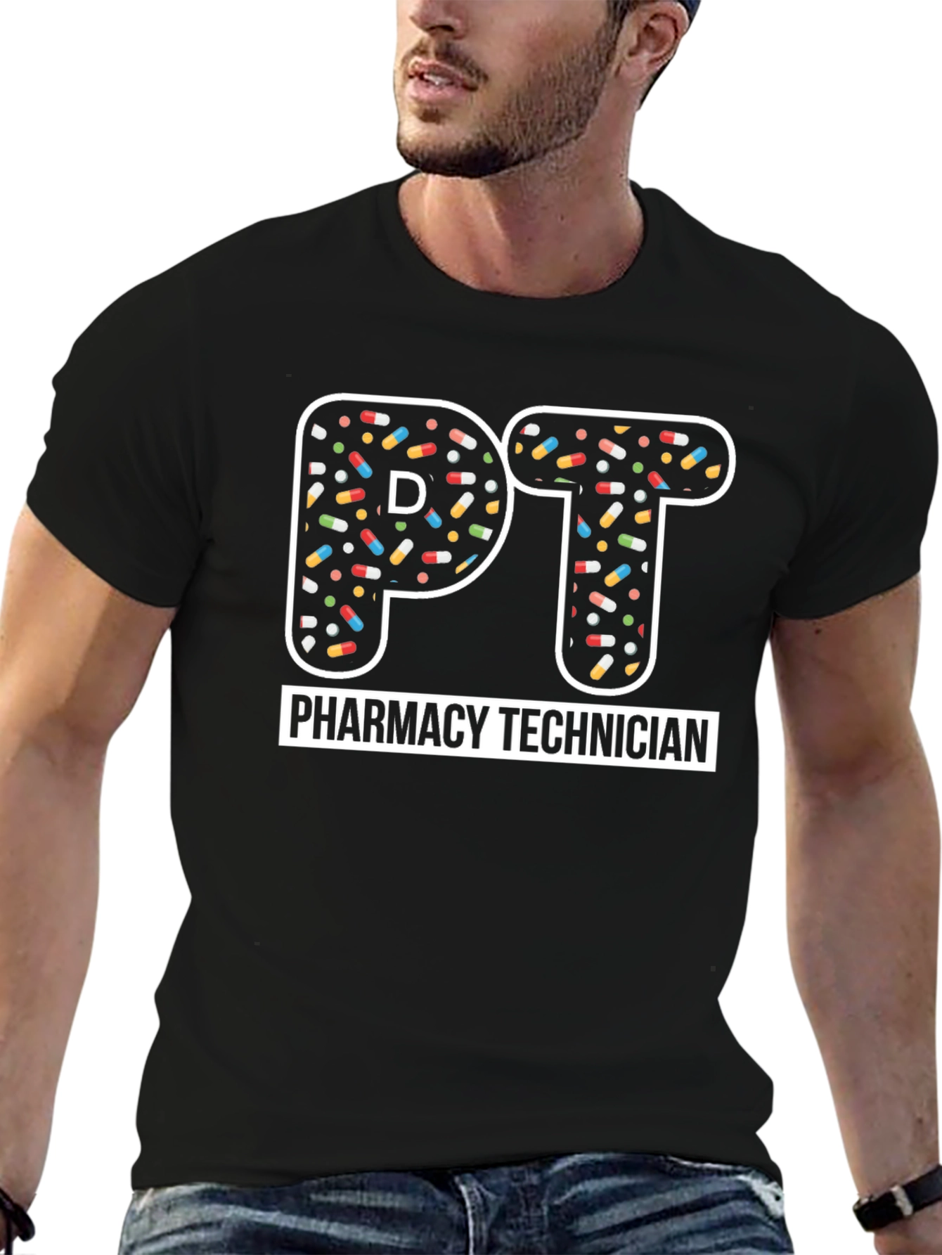 Pharmacy Technician PT Pill Design T-Shirt