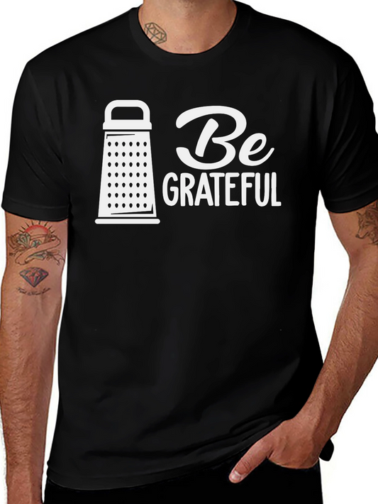 Be Grateful Black Graphic Tee