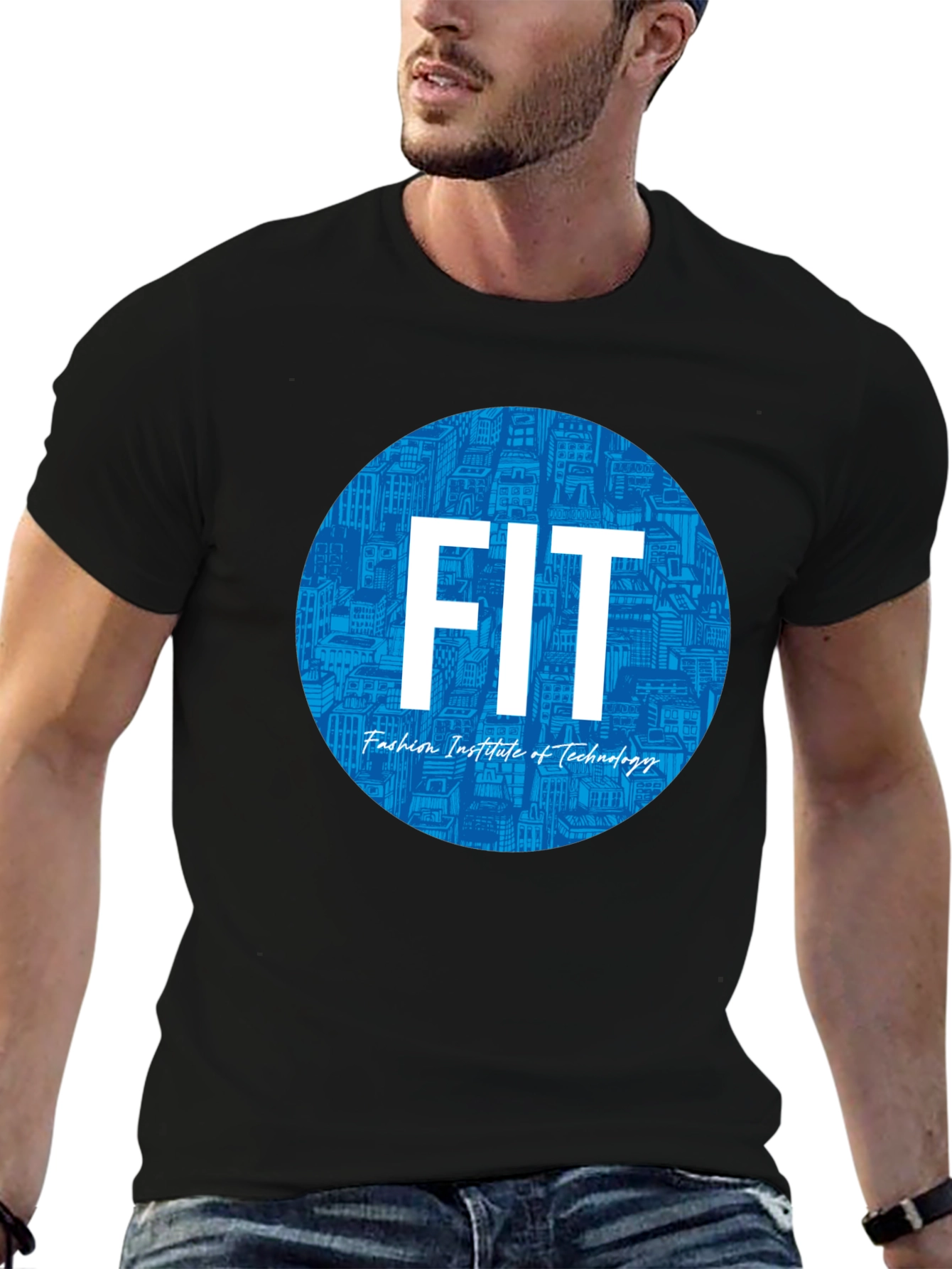 FIT Fashion Institute Tee - Black Cotton Blend