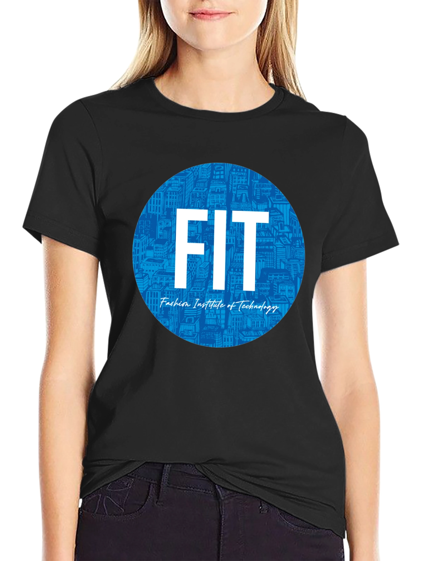 FIT Fashion Institute Tee - Black Cotton Blend