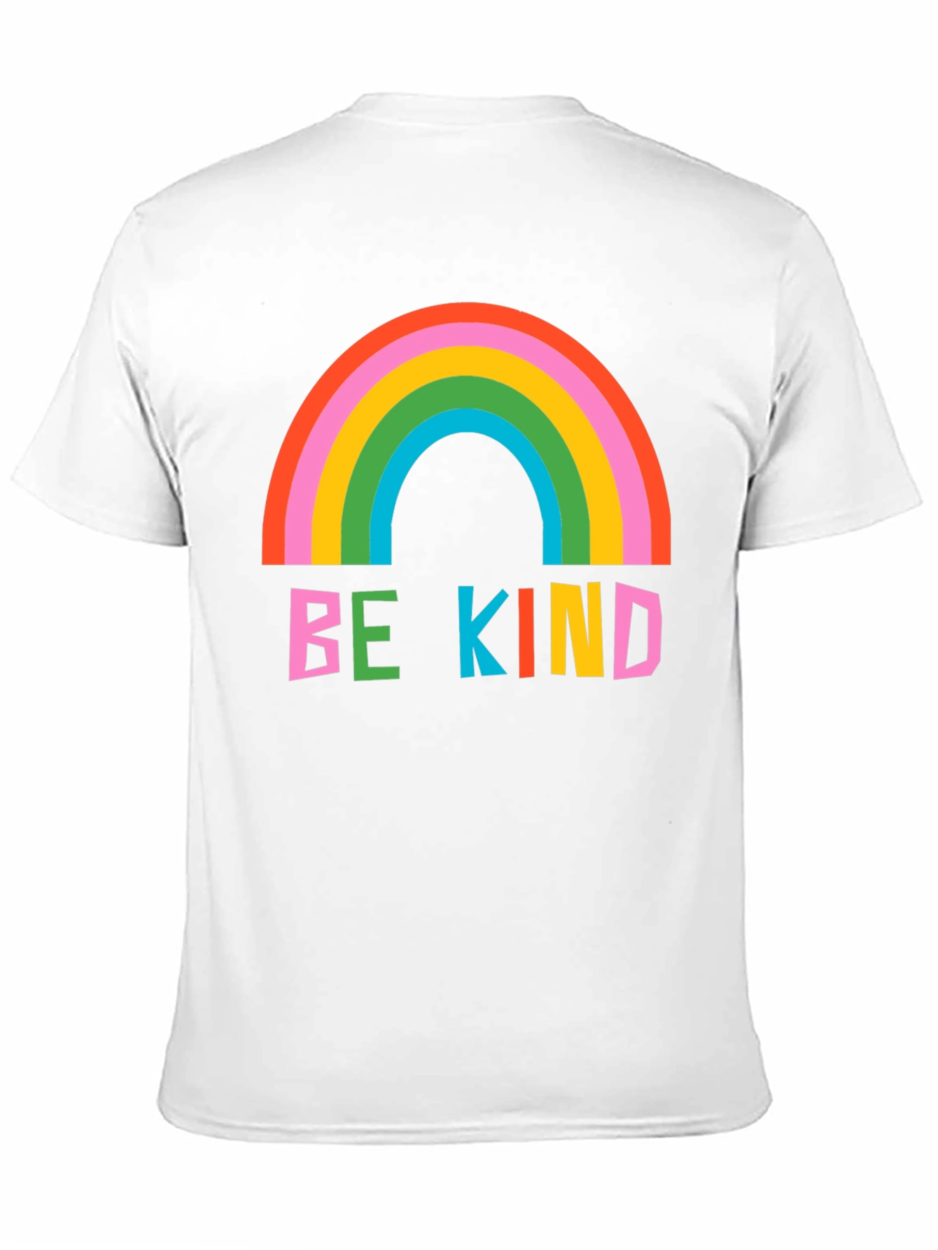 Be Kind Rainbow Graphic Tee - Soft Black Cotton