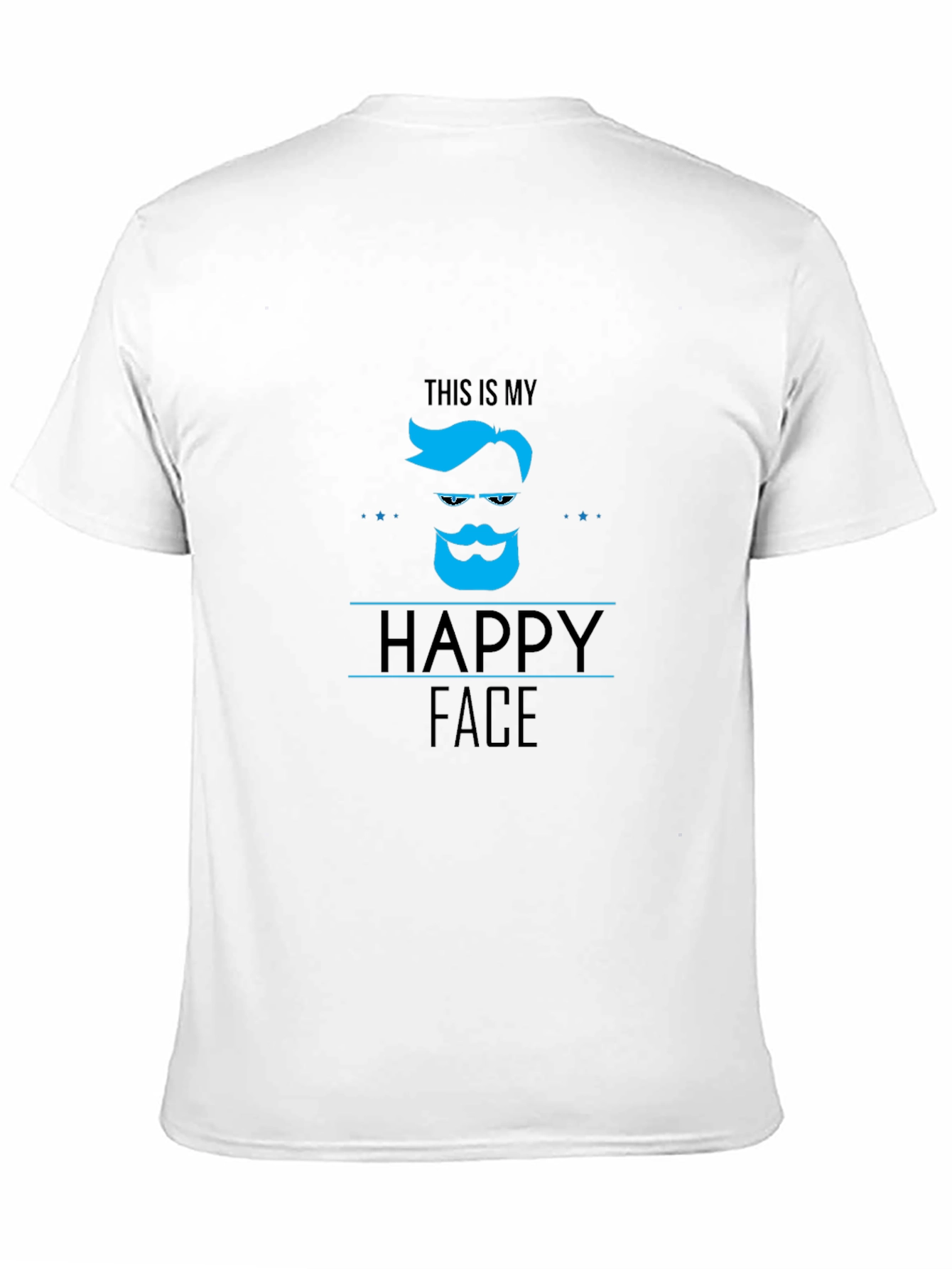 Happy Face Graphic Tee - Stylish Mens Black T-Shirt