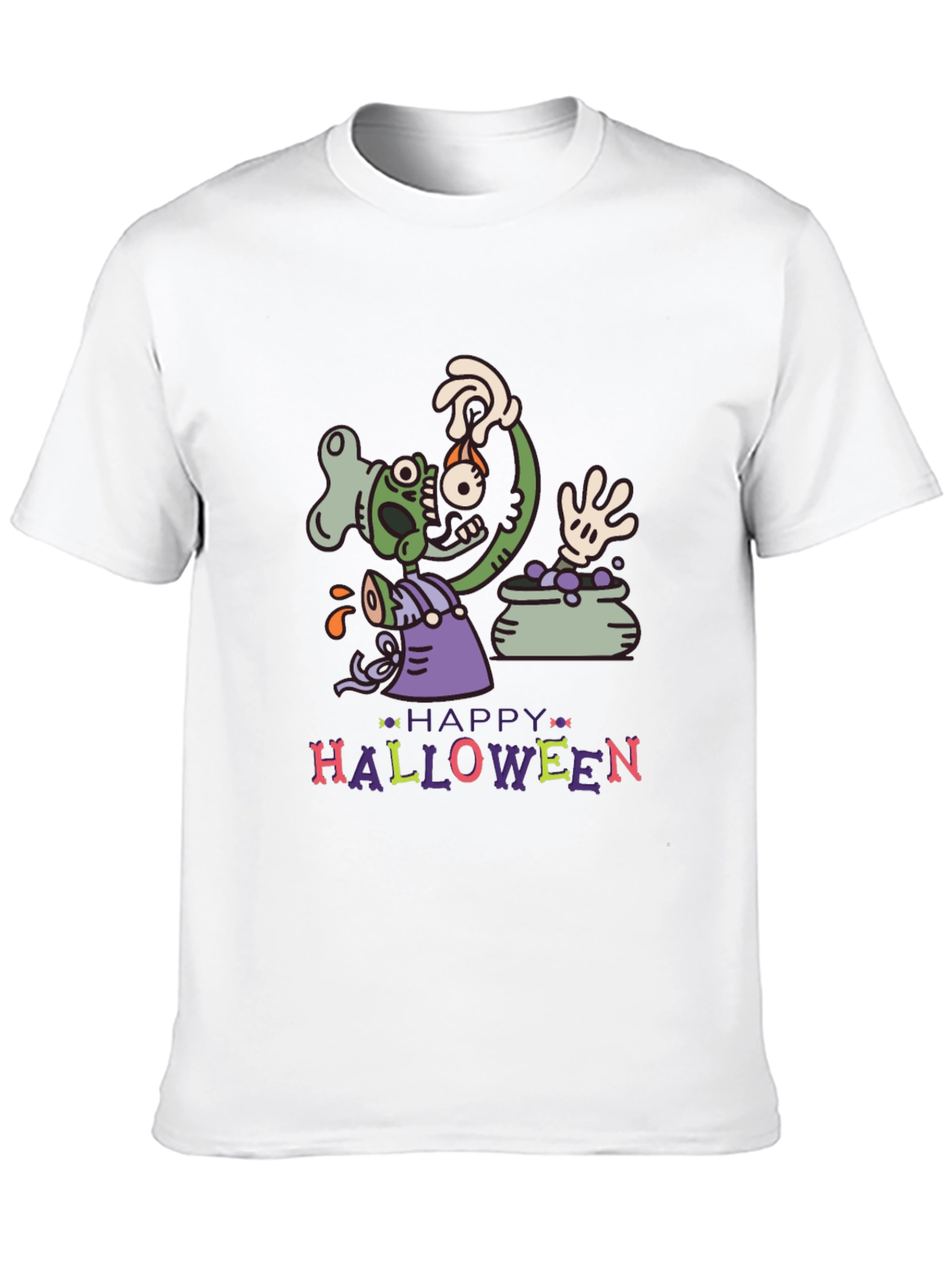 Happy Halloween Zombie Crew T-Shirt