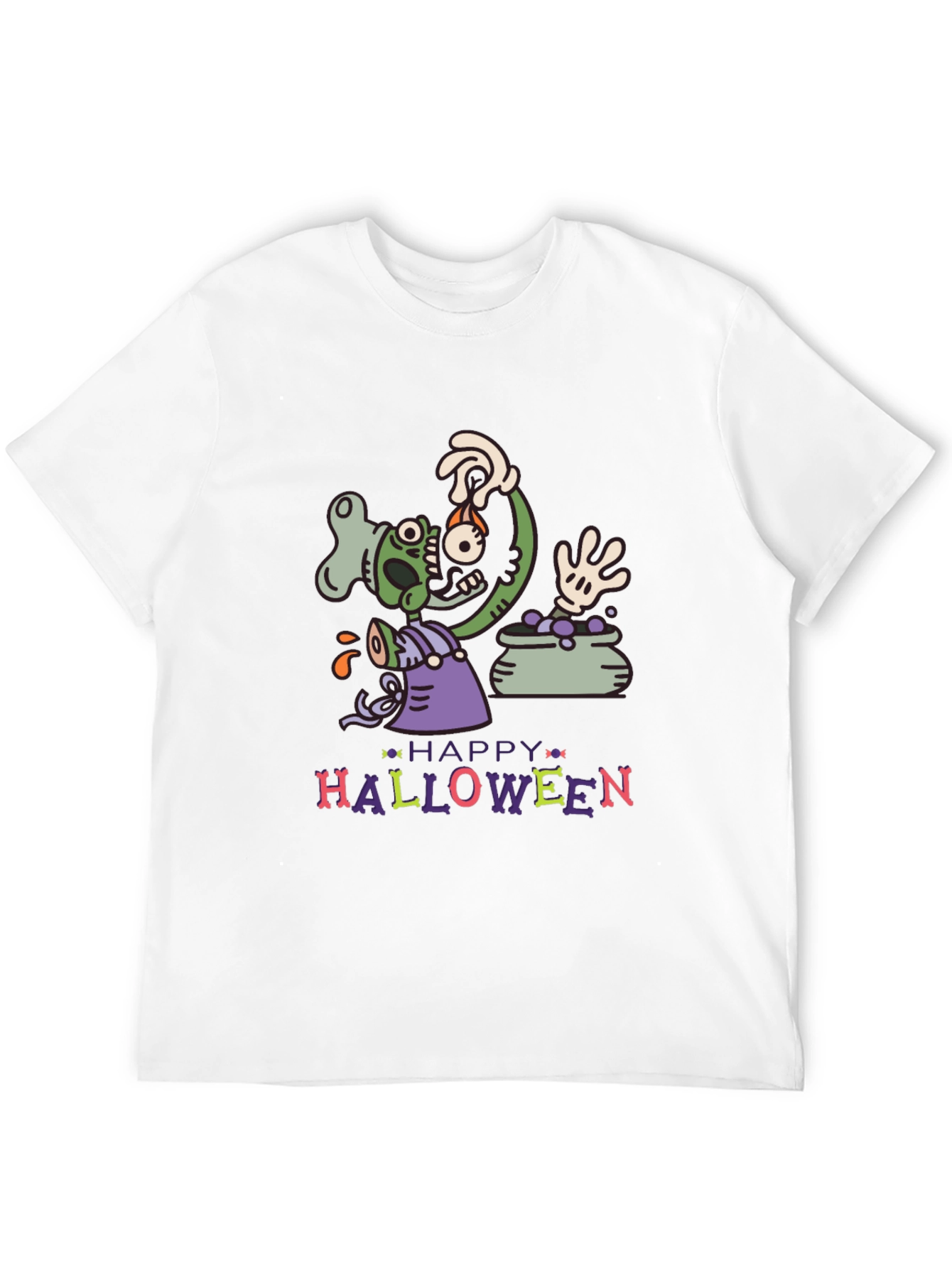 Happy Halloween Zombie Crew T-Shirt
