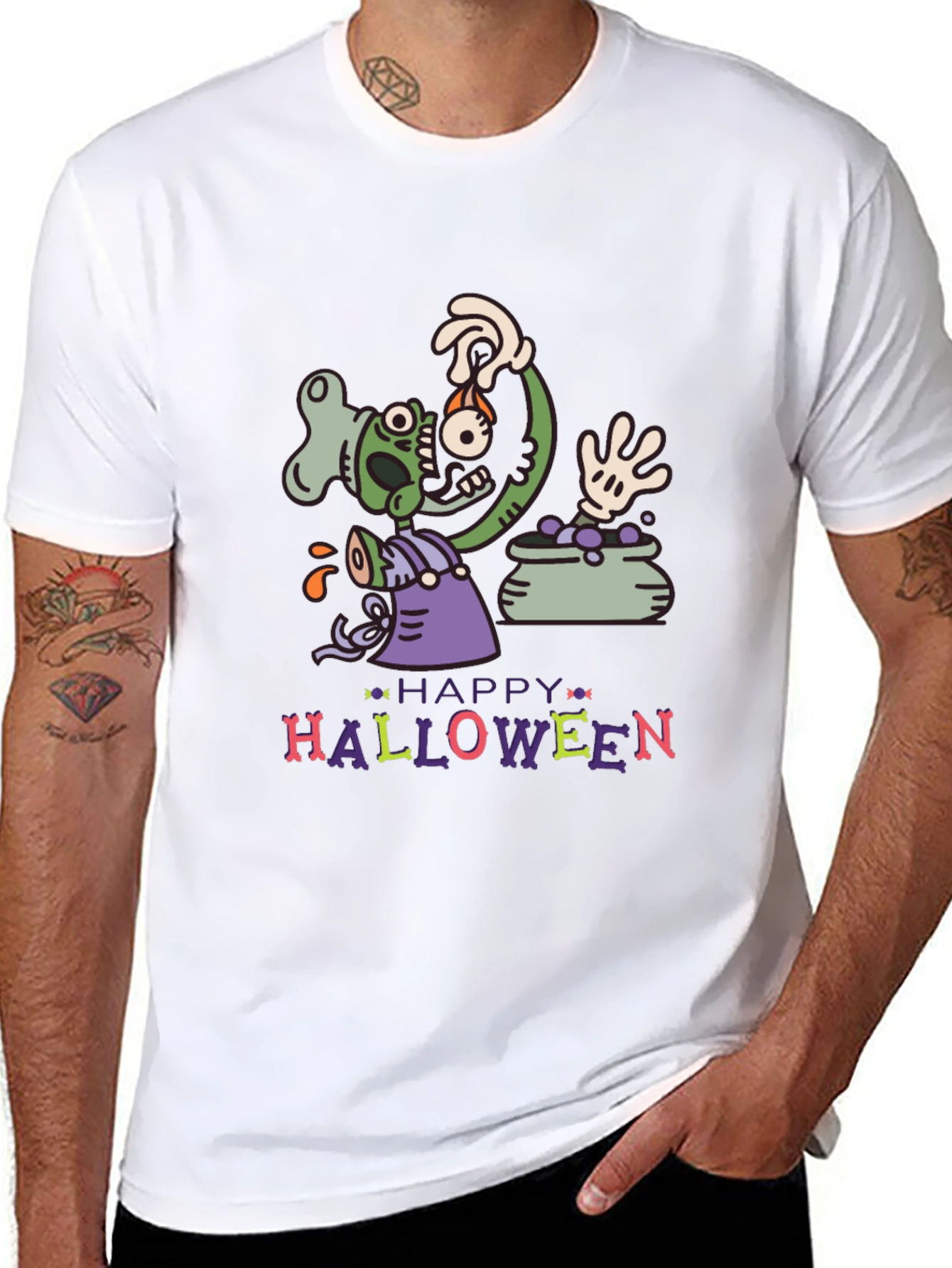 Happy Halloween Zombie Crew T-Shirt