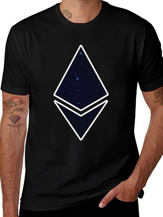 Ethereum Starry Night Graphic Tee - Black