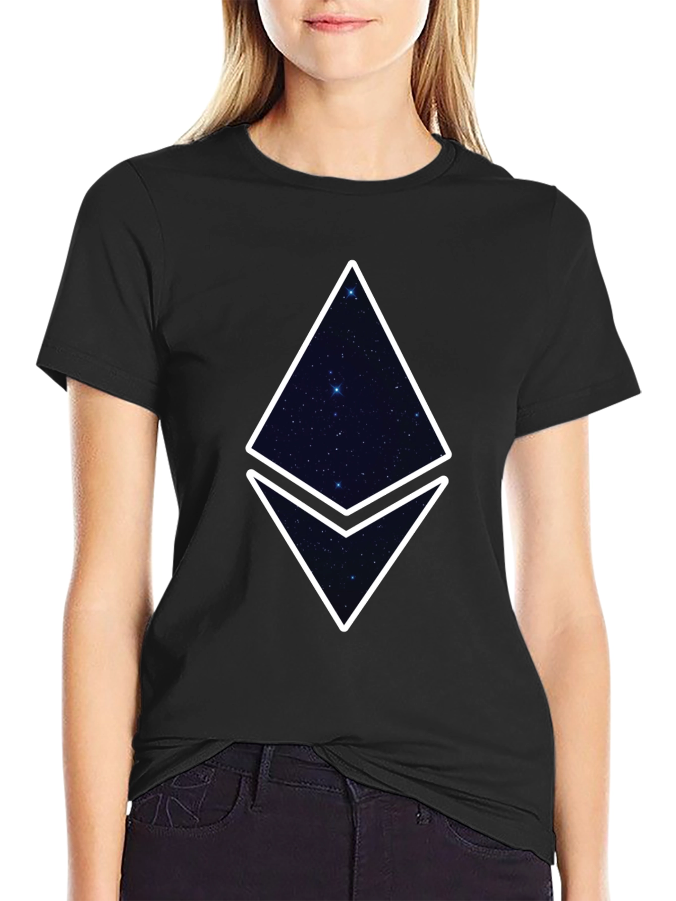 Ethereum Starry Night Graphic Tee - Black