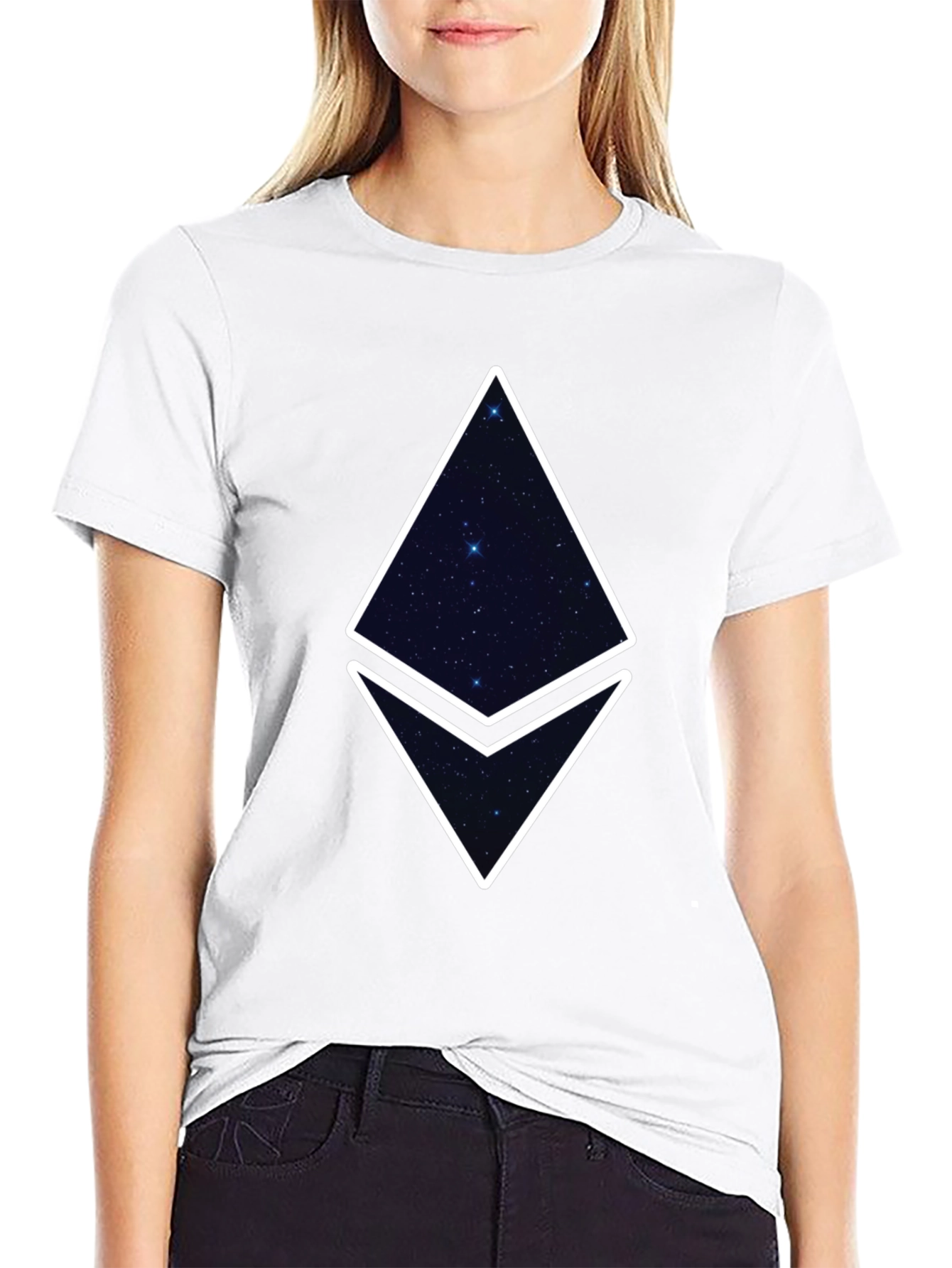 Ethereum Starry Night Graphic Tee - Black