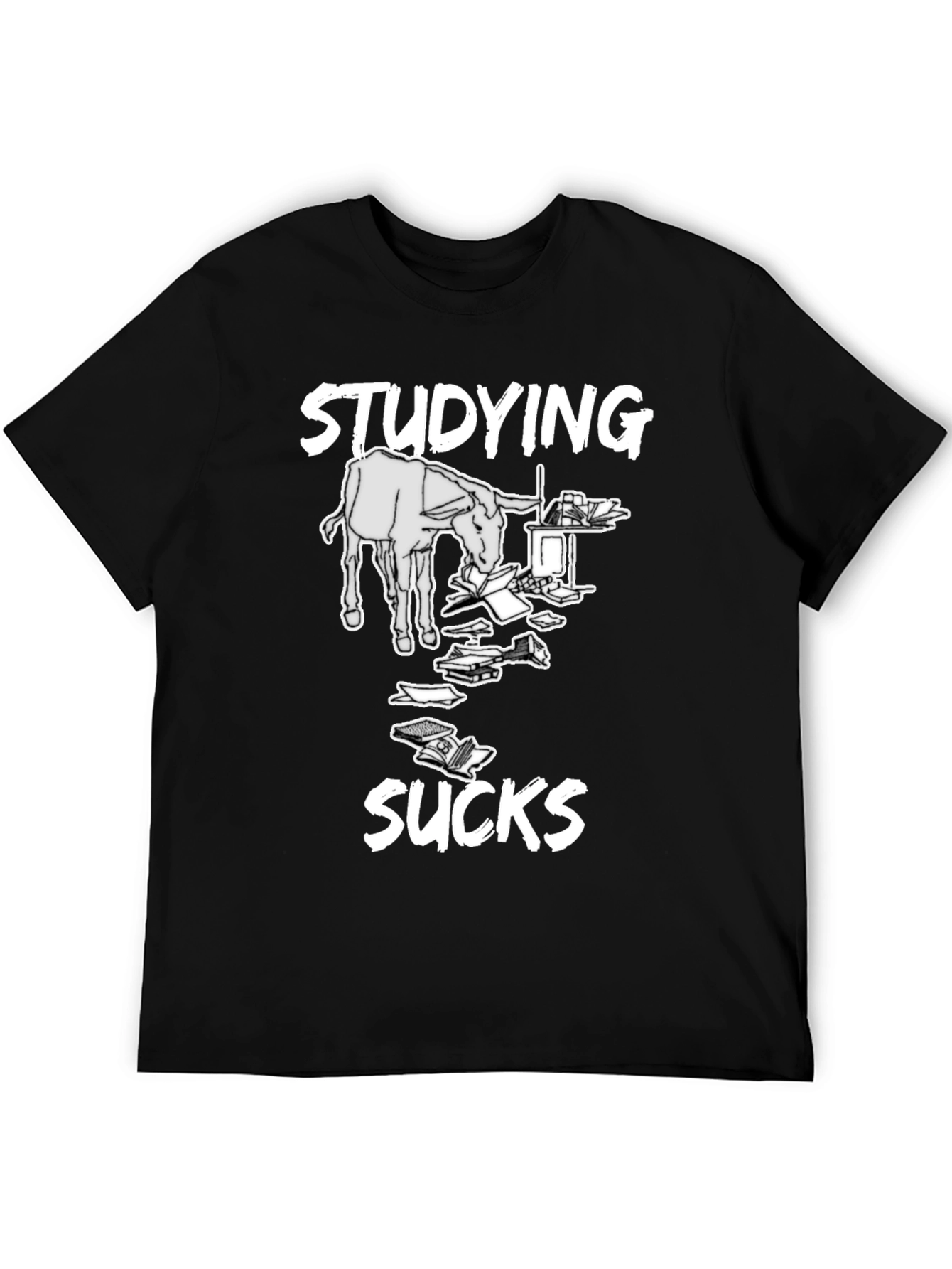 Studying Sucks T-Shirt - Novelty Donkey Design