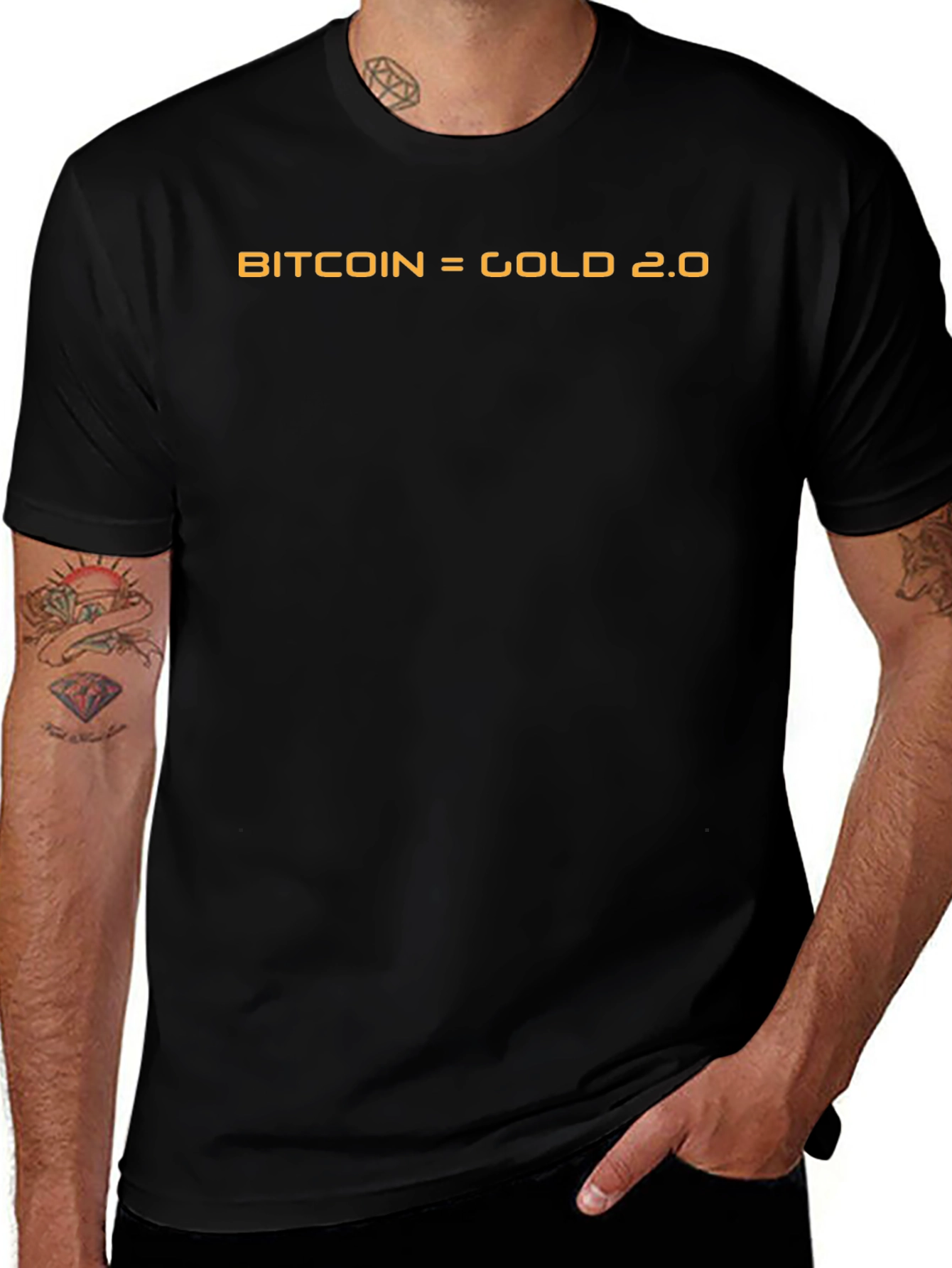 Bitcoin = Gold 2.0 Black T-Shirt