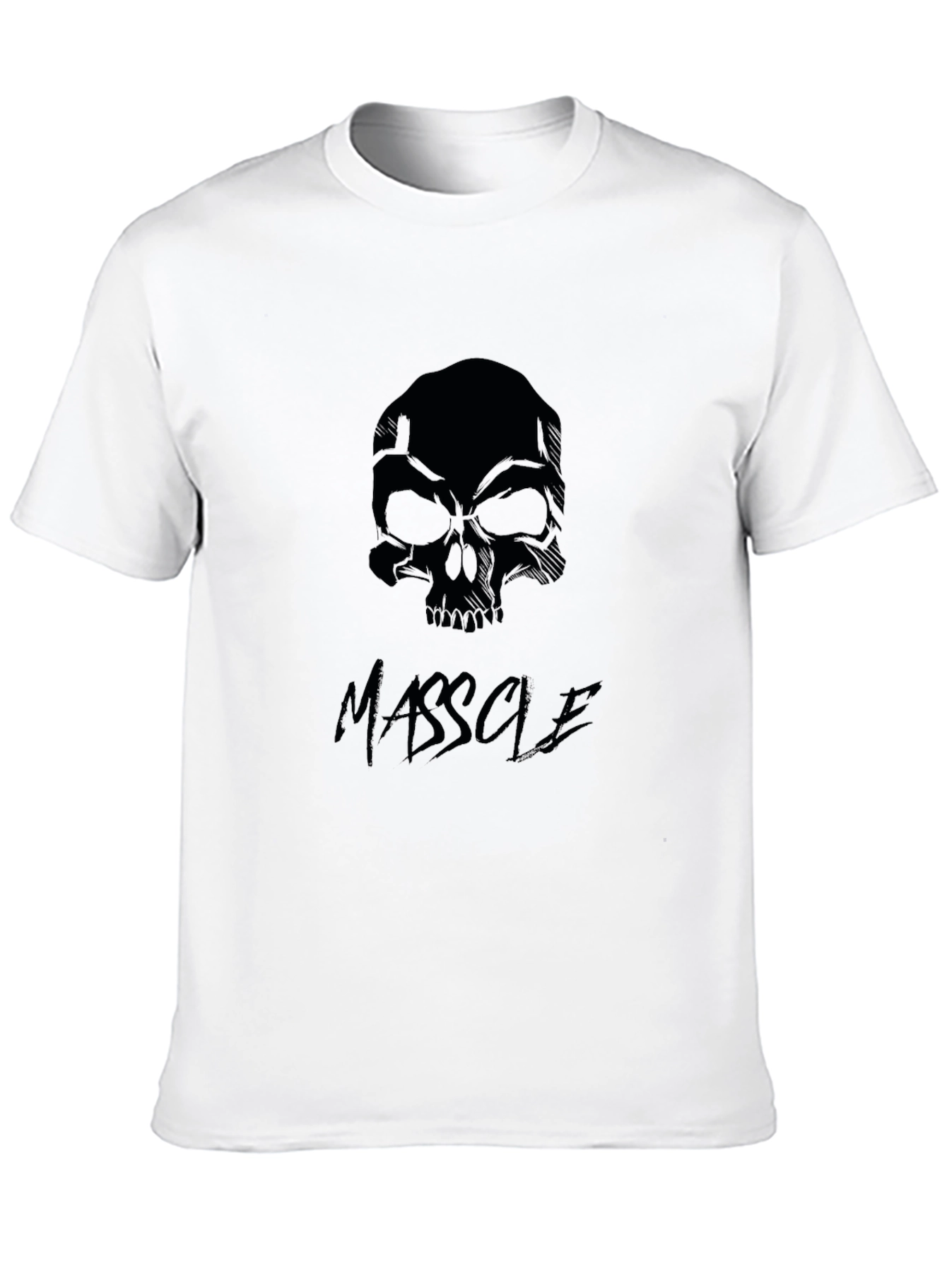 Black Skull Graphic Tee for Men