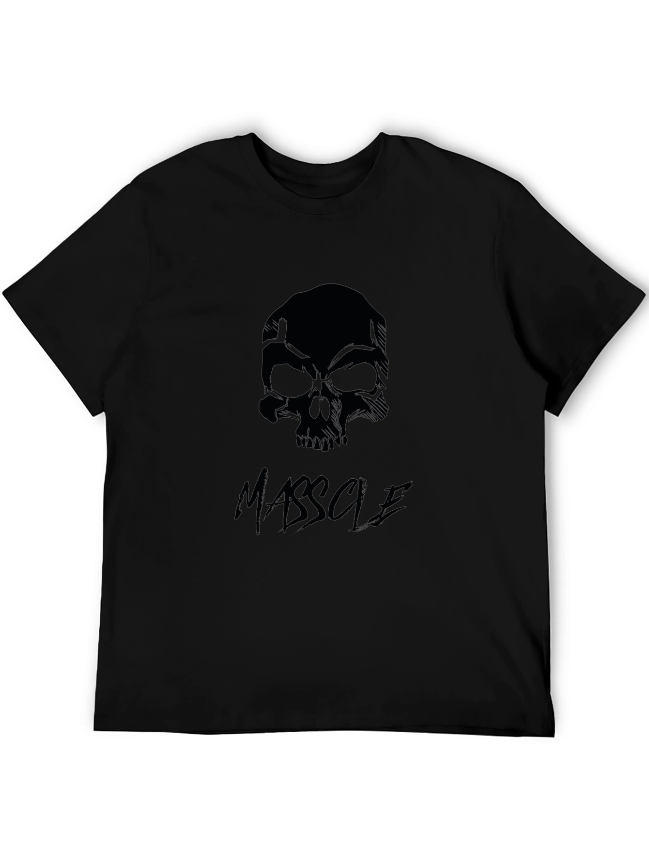 Black Skull Graphic Tee for Men
