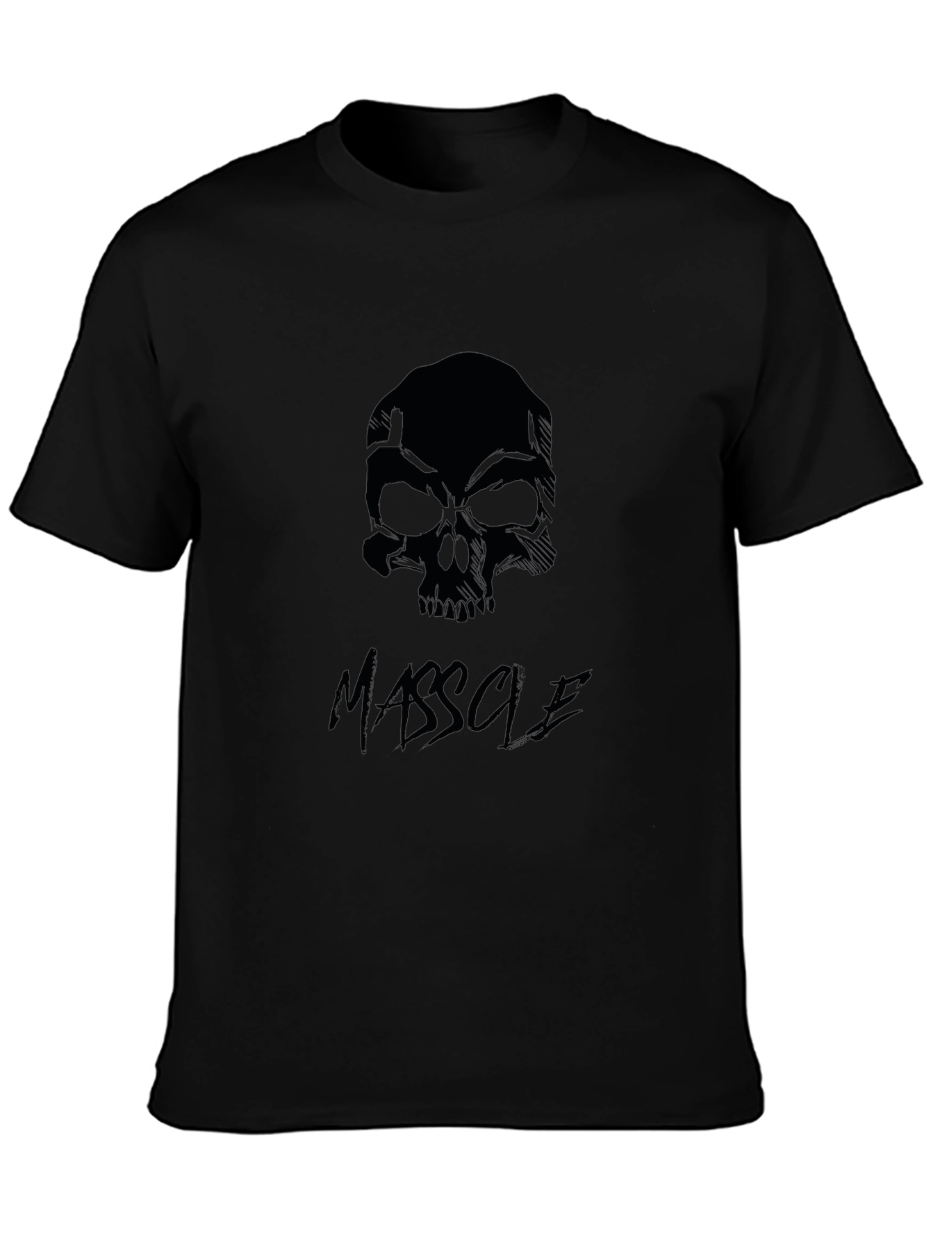 Black Skull Graphic Tee for Men