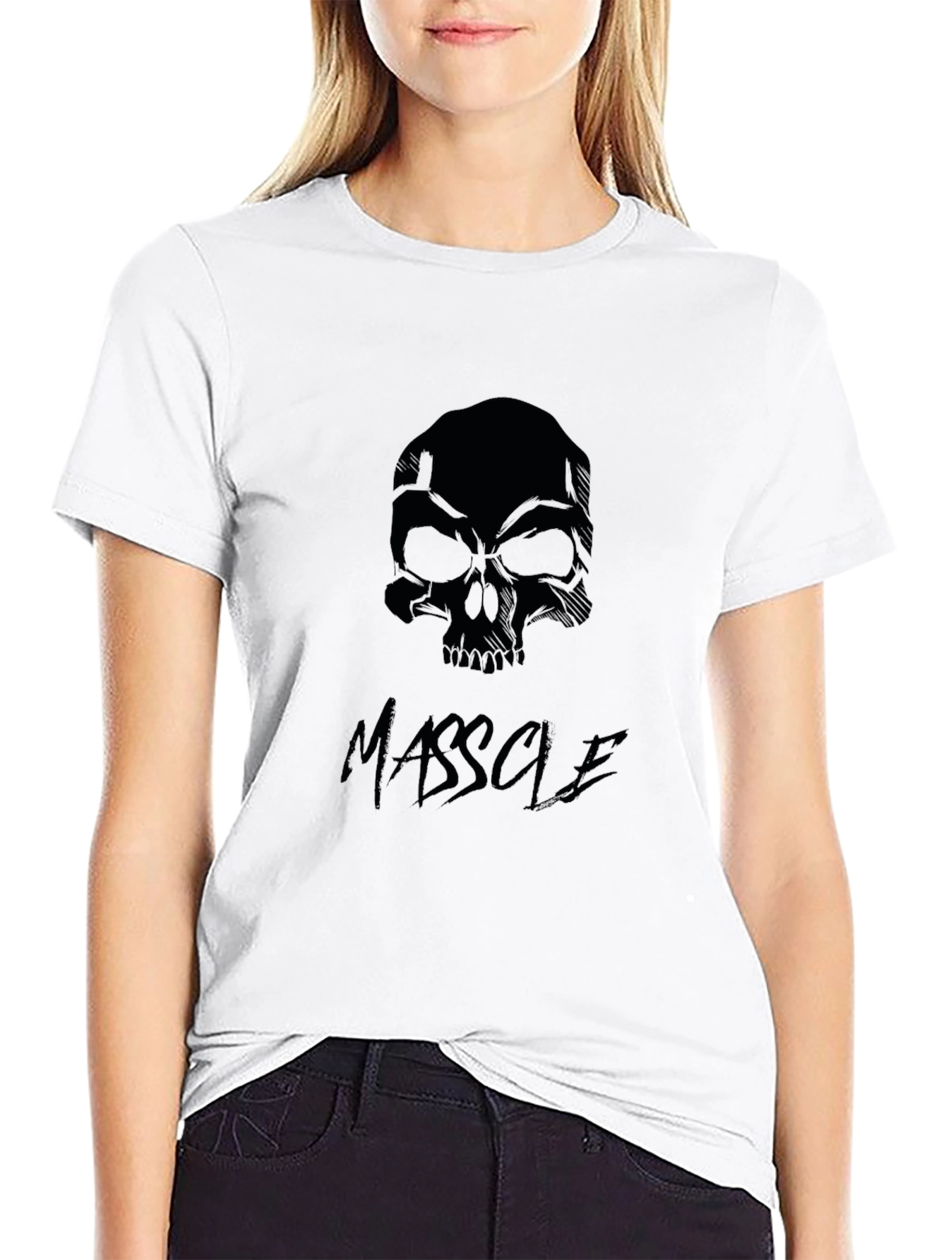 Black Skull Graphic Tee for Men