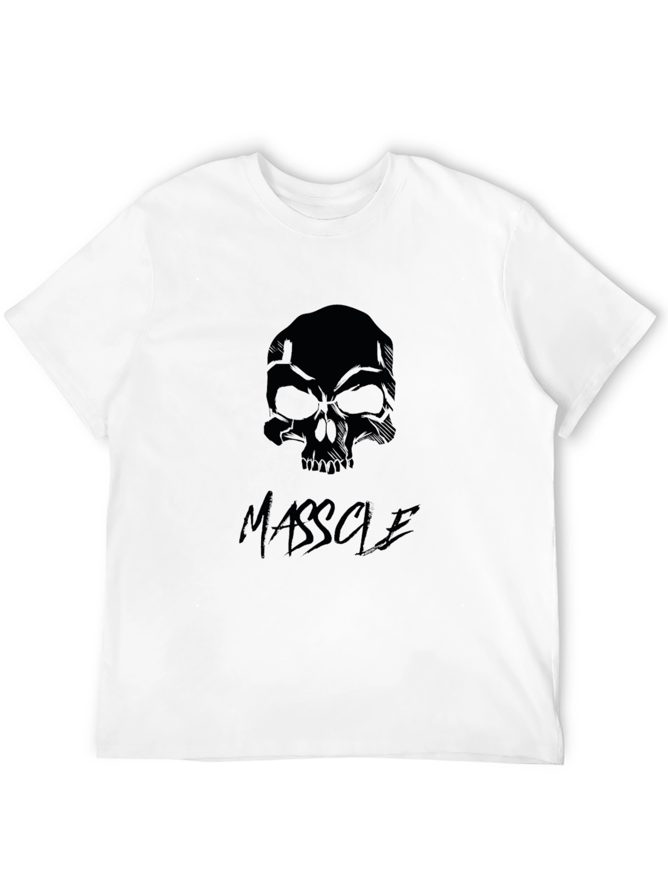 Black Skull Graphic Tee for Men