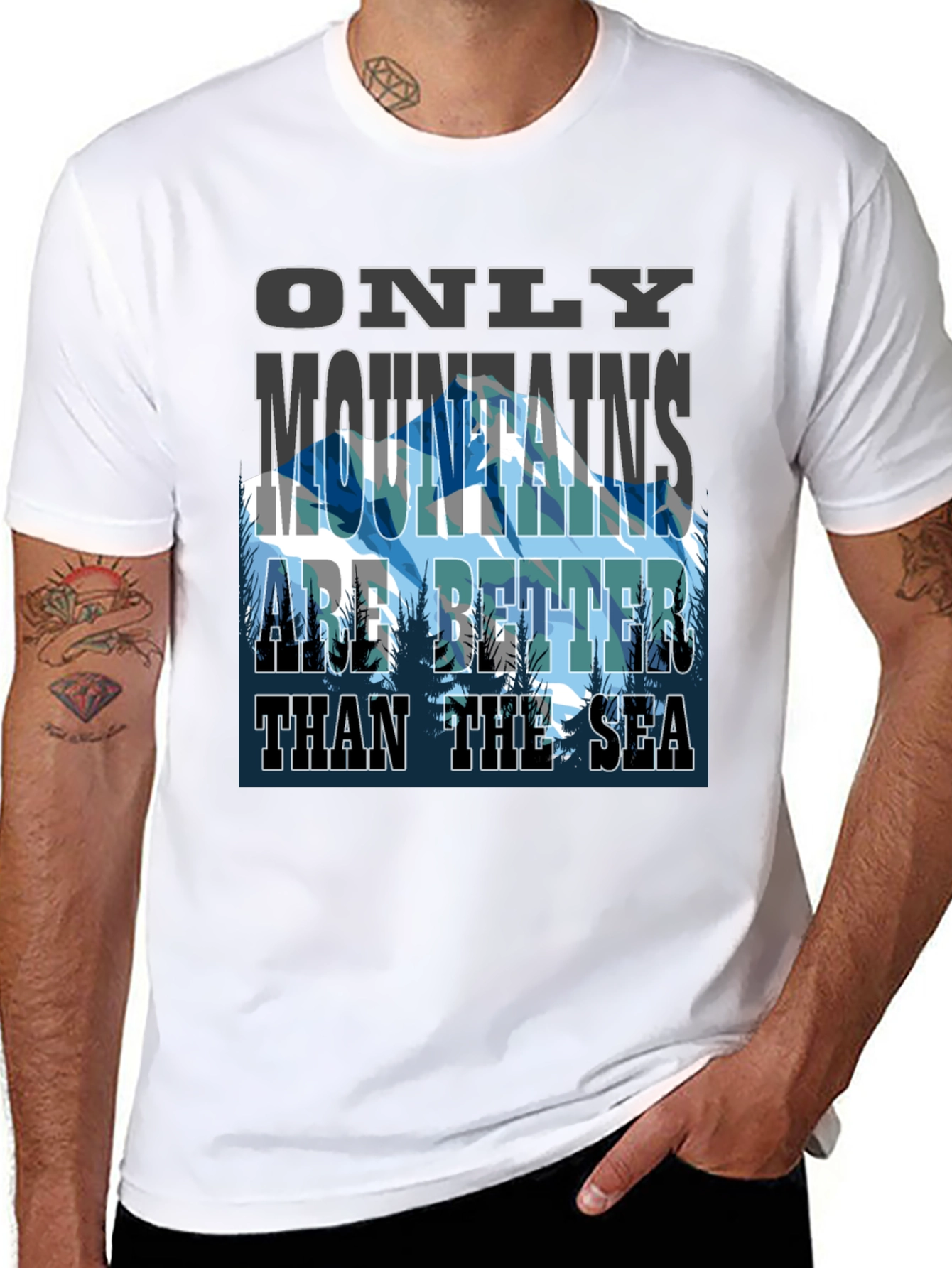 Mountains are Better Than The Sea Graphic Tee