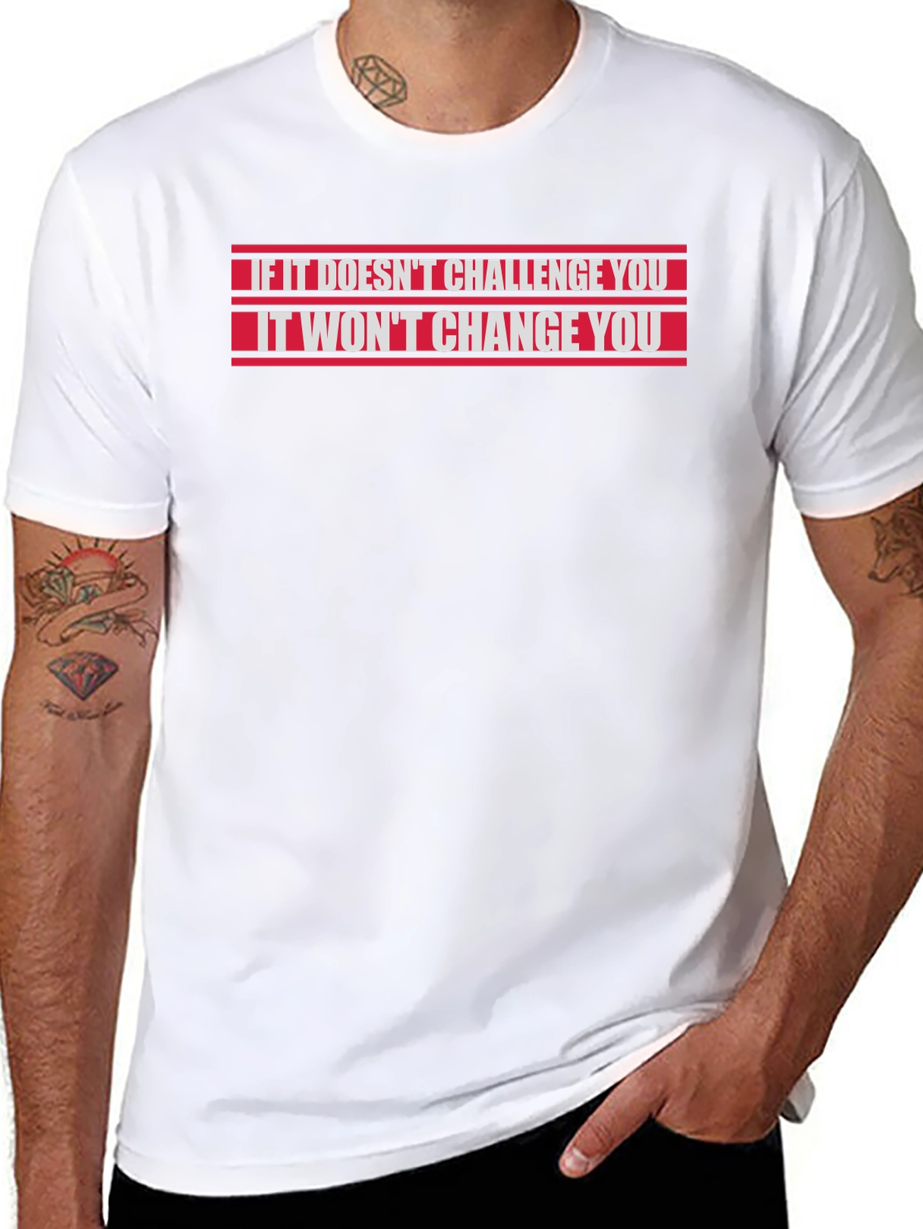 Challenge Yourself Black Graphic T-Shirt