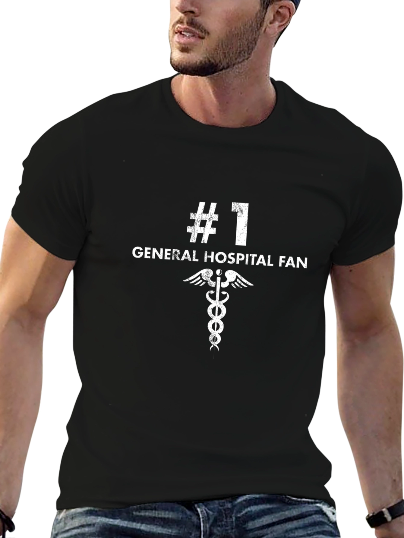 #1 General Hospital Fan Black T-Shirt