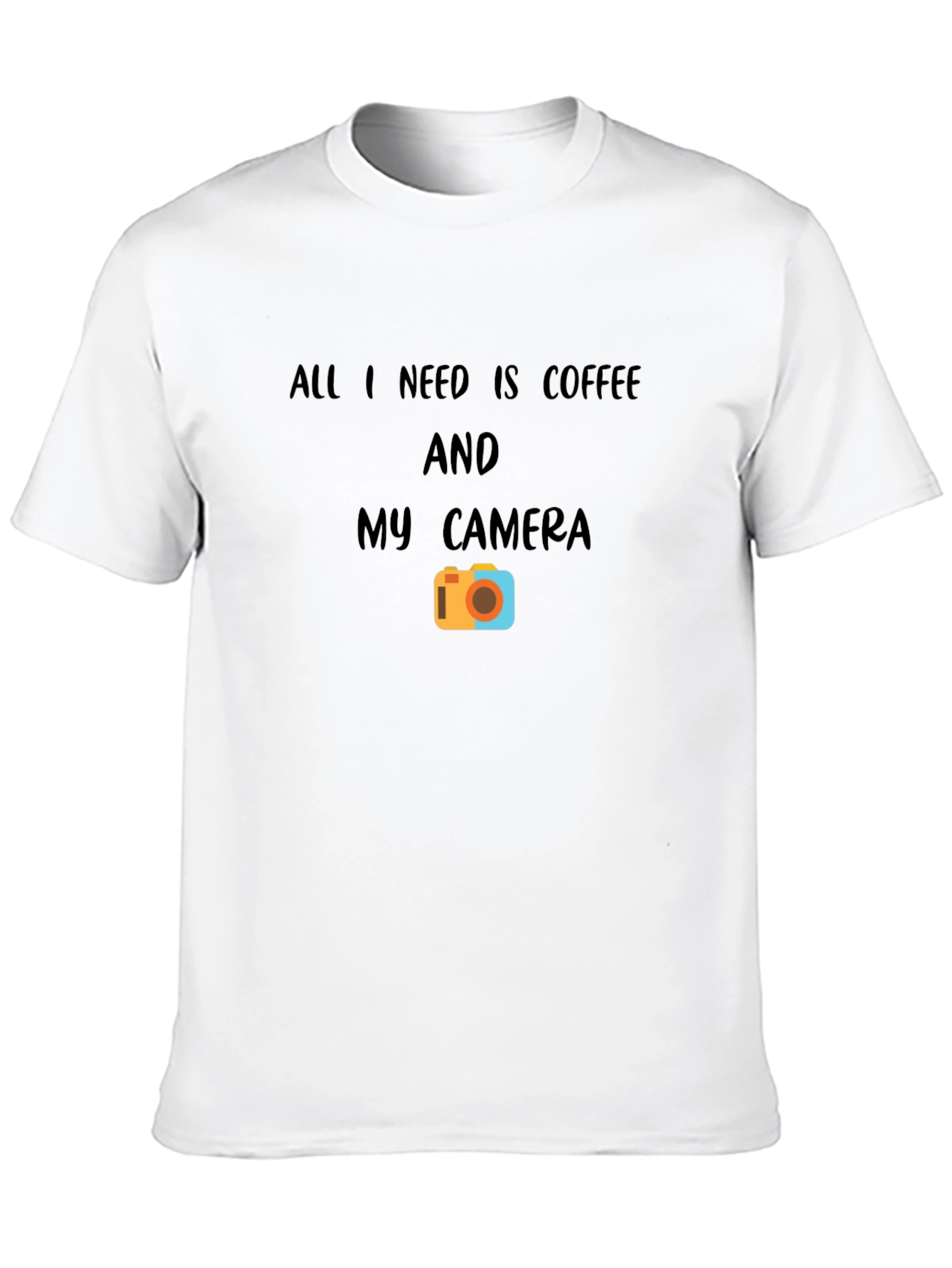 Coffee & Camera Graphic T-Shirt - Black