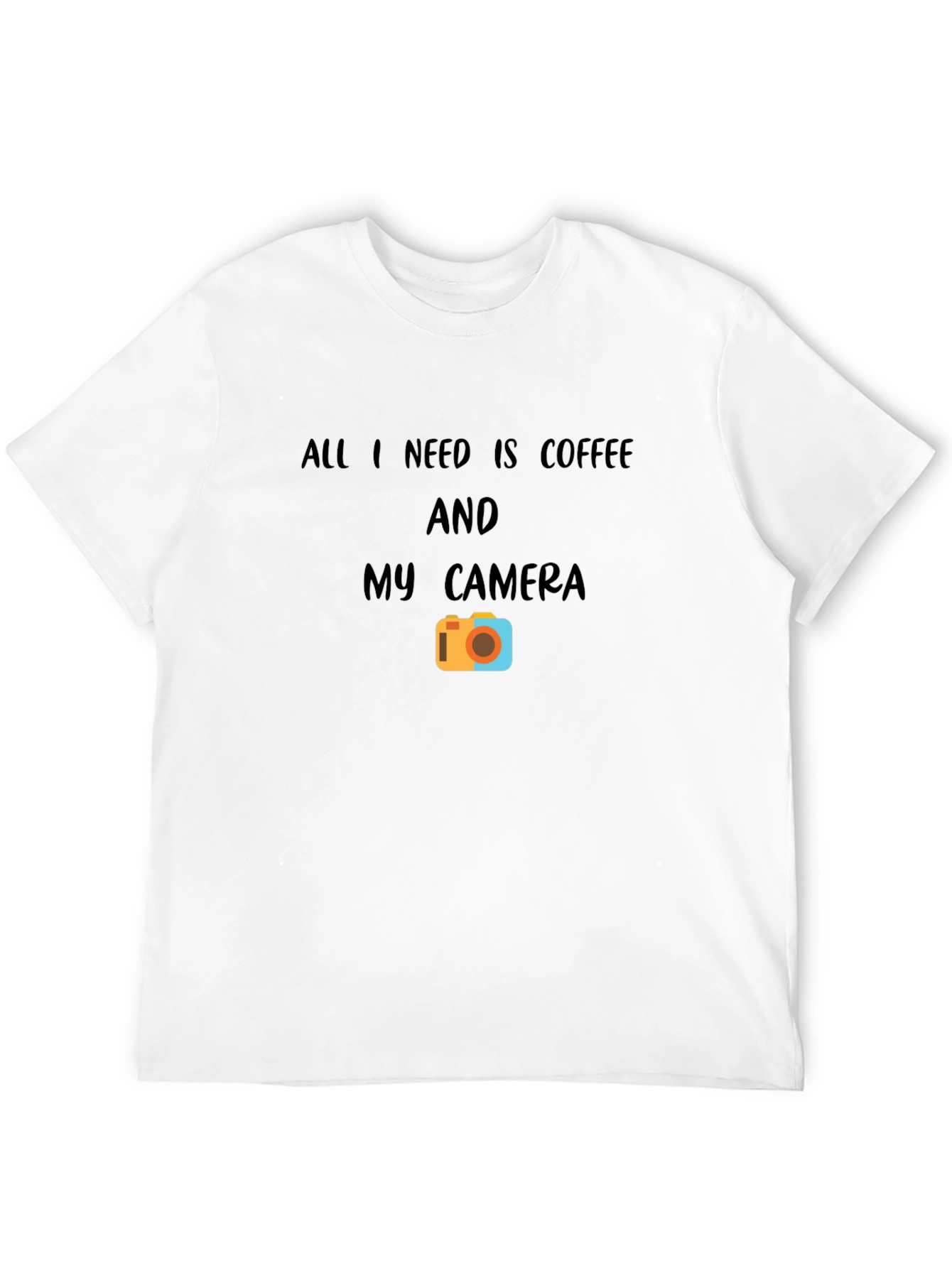 Coffee & Camera Graphic T-Shirt - Black