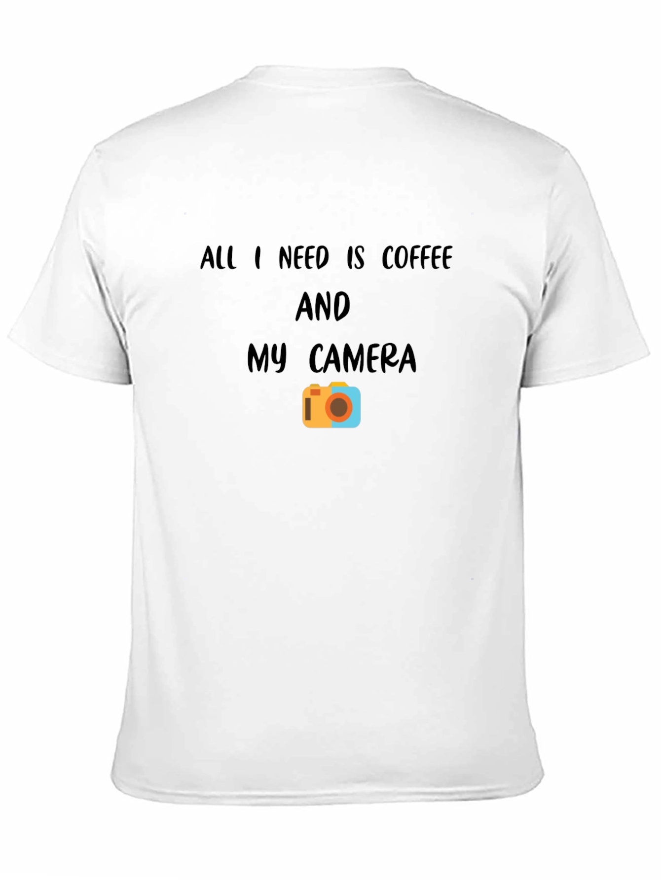 Coffee & Camera Graphic T-Shirt - Black