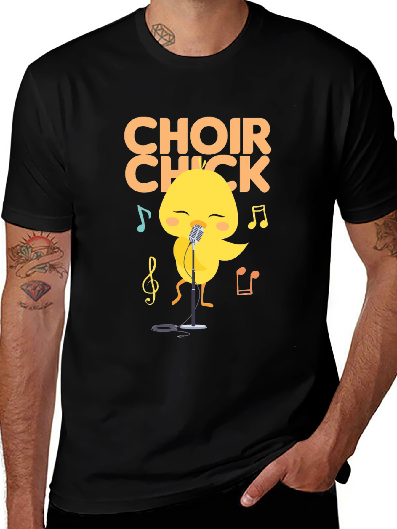 Choir Chick T-Shirt - Cute Singing Bird Tee