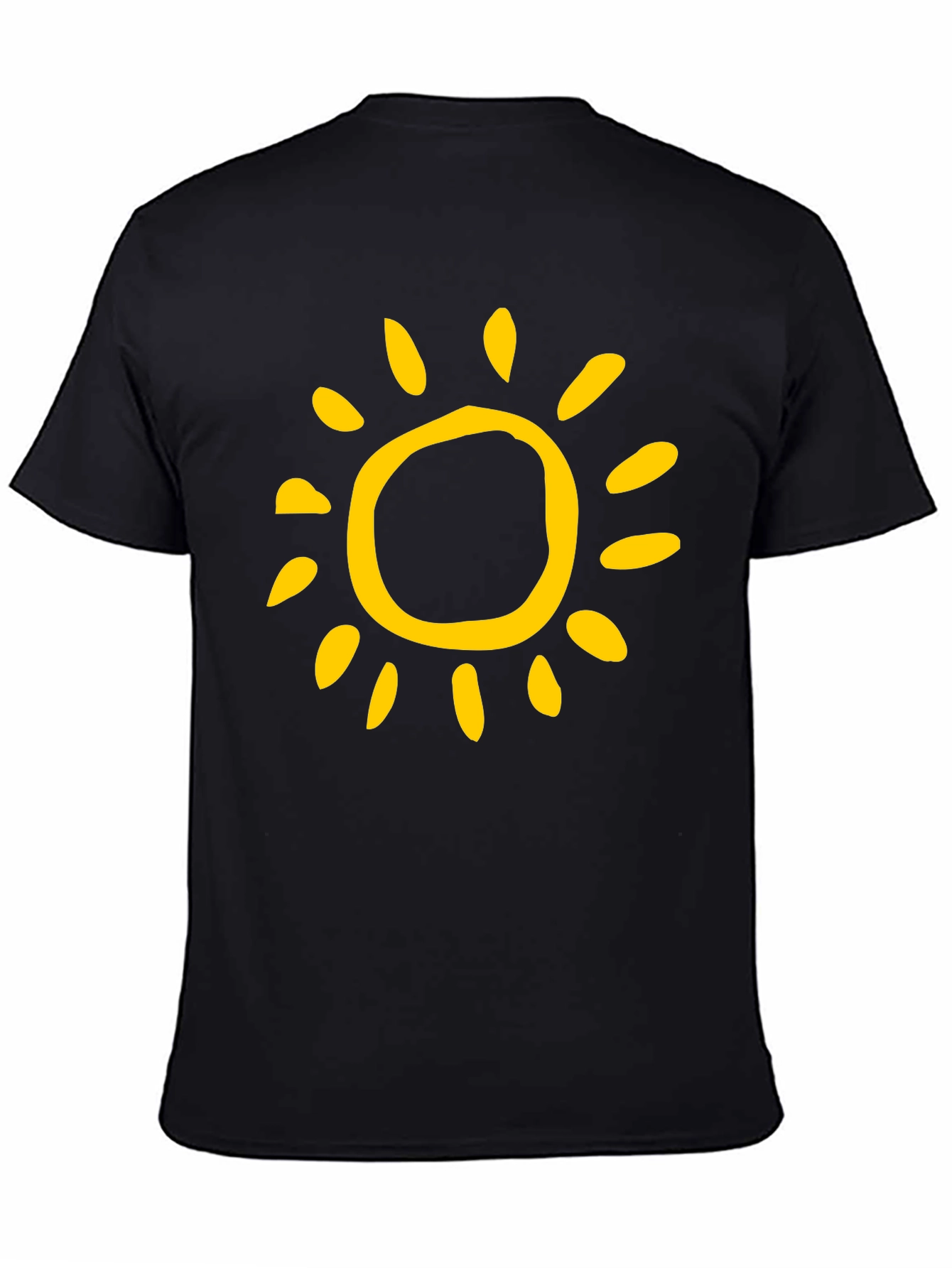 Sunny Day Graphic Tee - Black Cotton T-Shirt