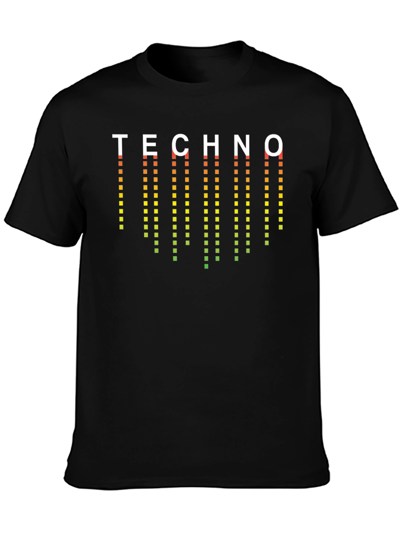 Techno Equalizer Graphic Black T-Shirt