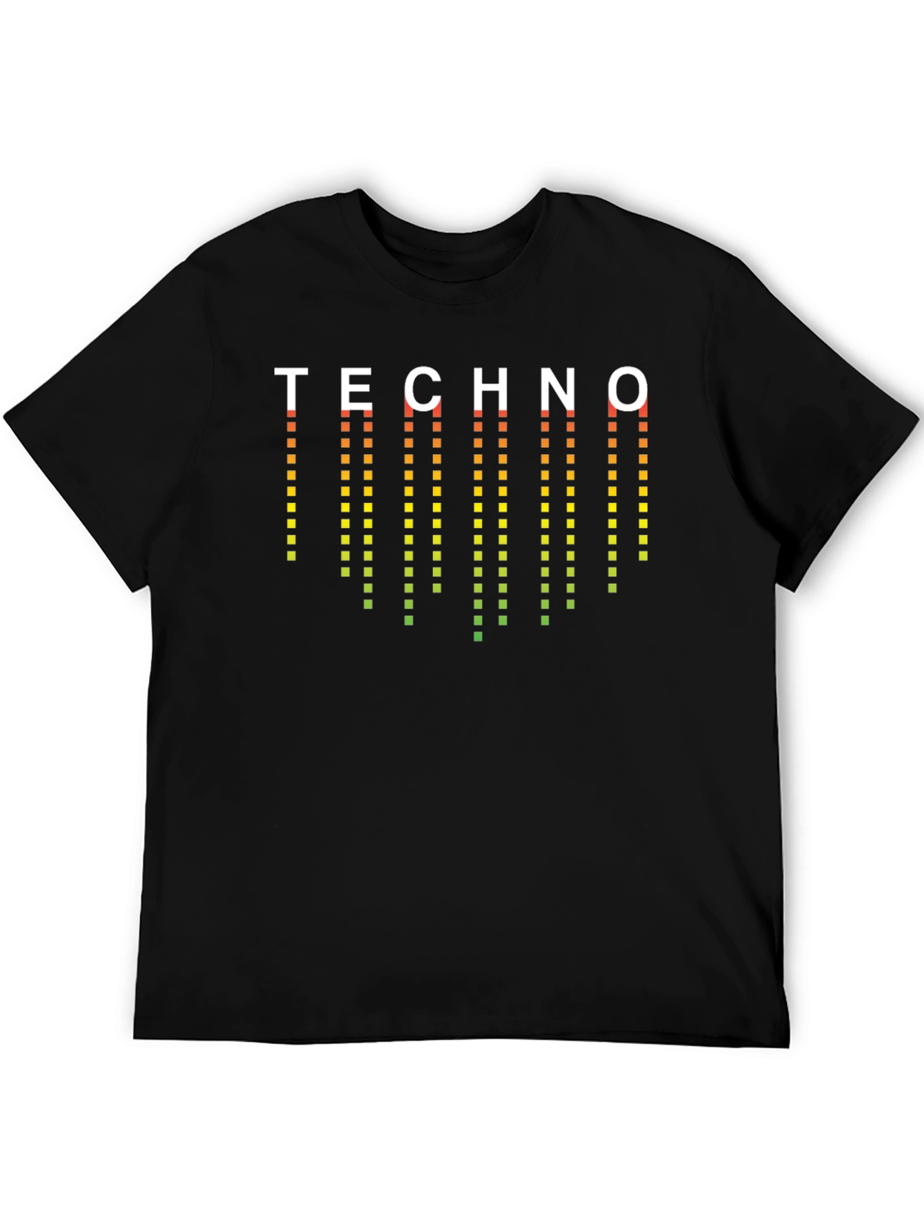 Techno Equalizer Graphic Black T-Shirt