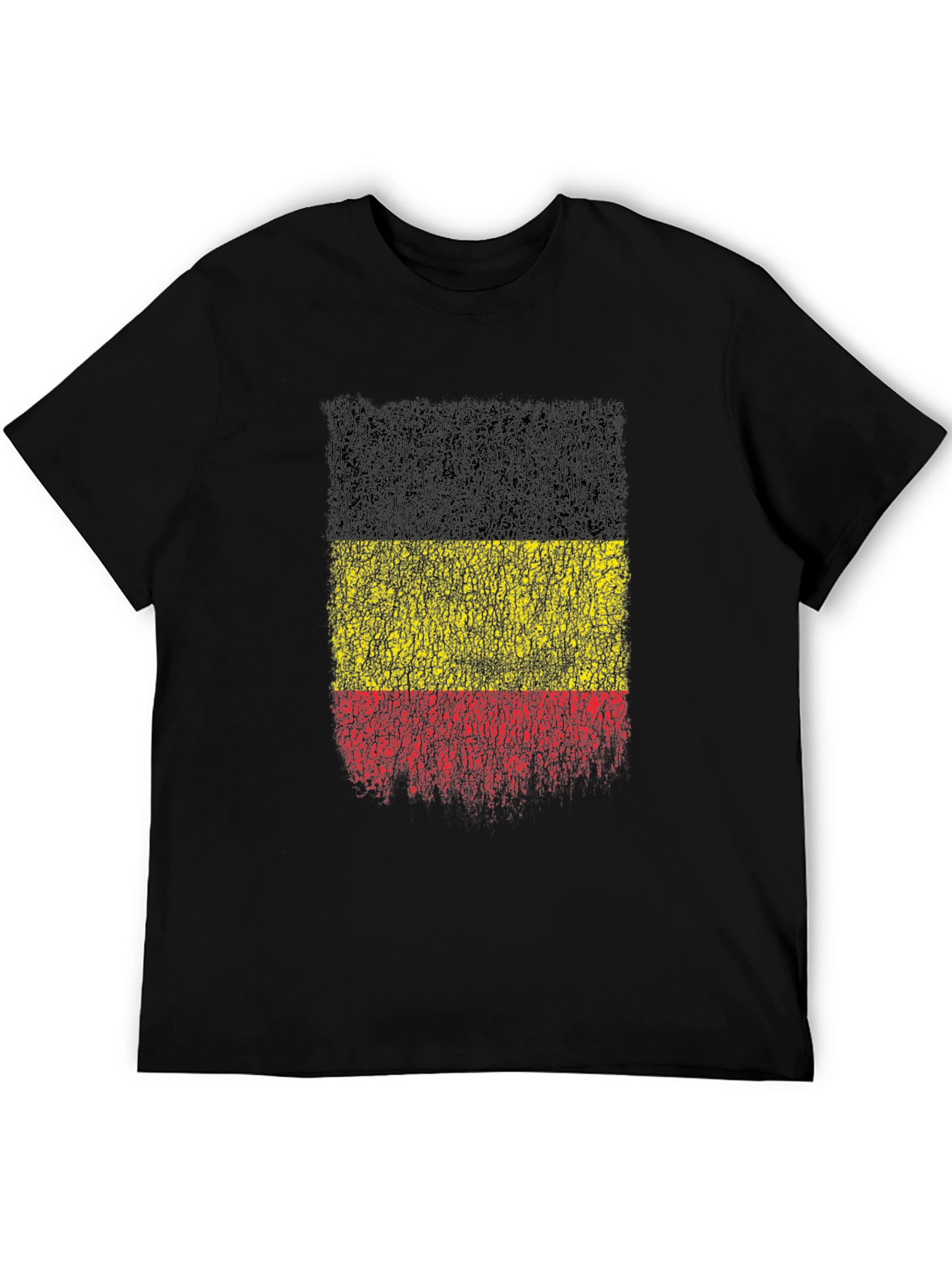 Belgium Flag Distressed Graphic T-Shirt