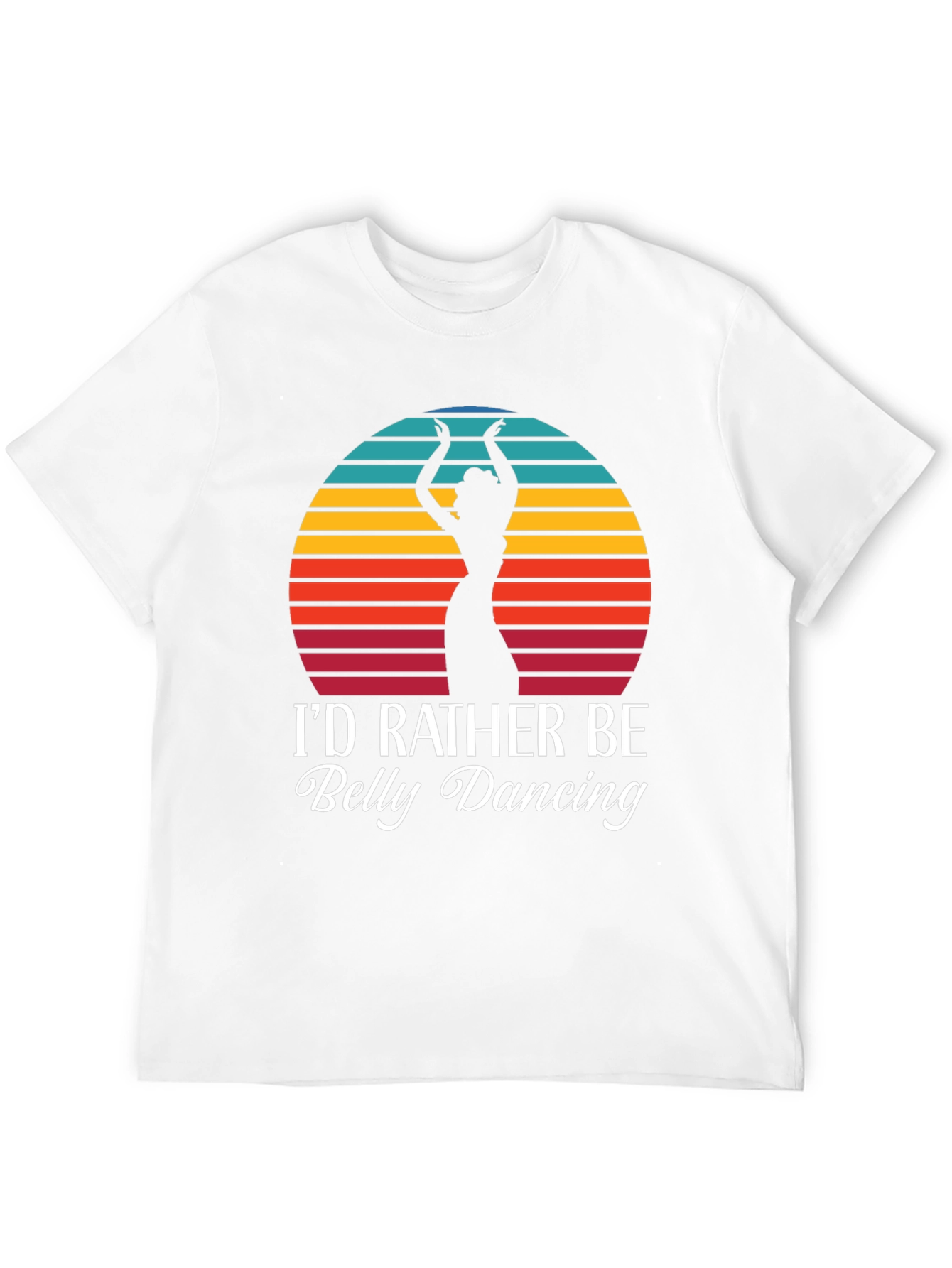 Belly Dancing T-Shirt - Retro Sunset Design