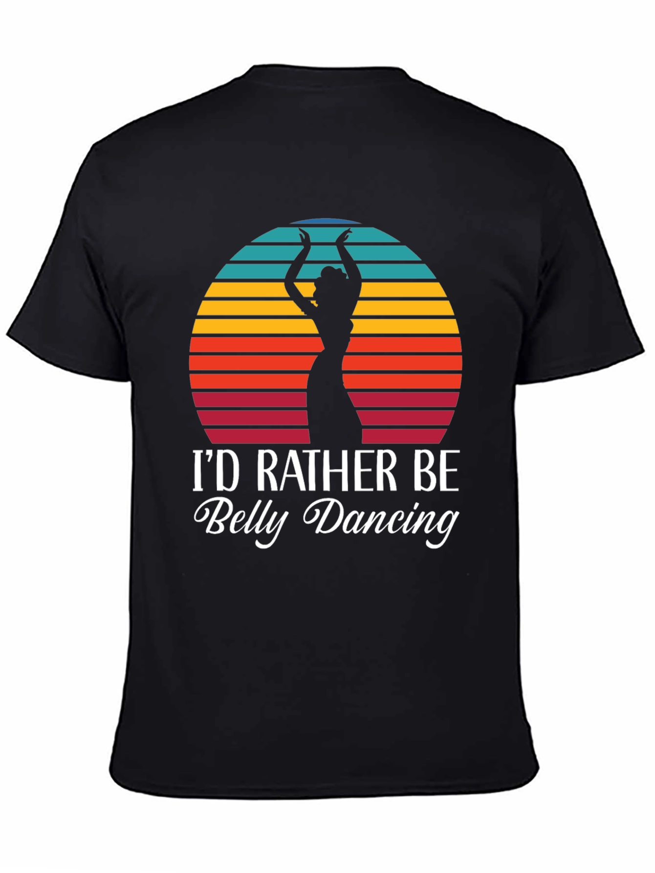 Belly Dancing T-Shirt - Retro Sunset Design
