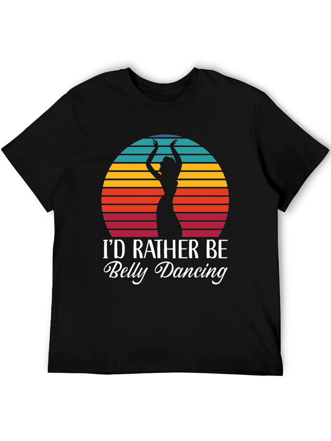 Belly Dancing T-Shirt - Retro Sunset Design