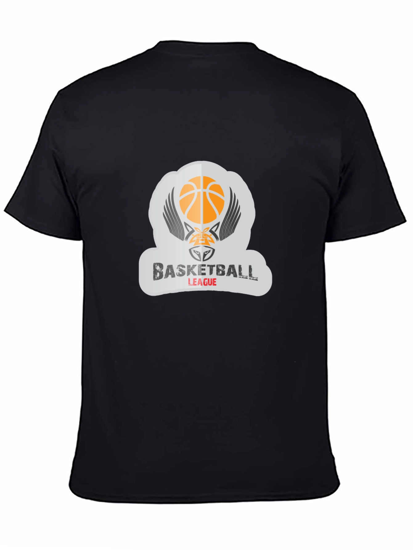 Basketball League Graphic Tee - Stylish Black T-Shirt