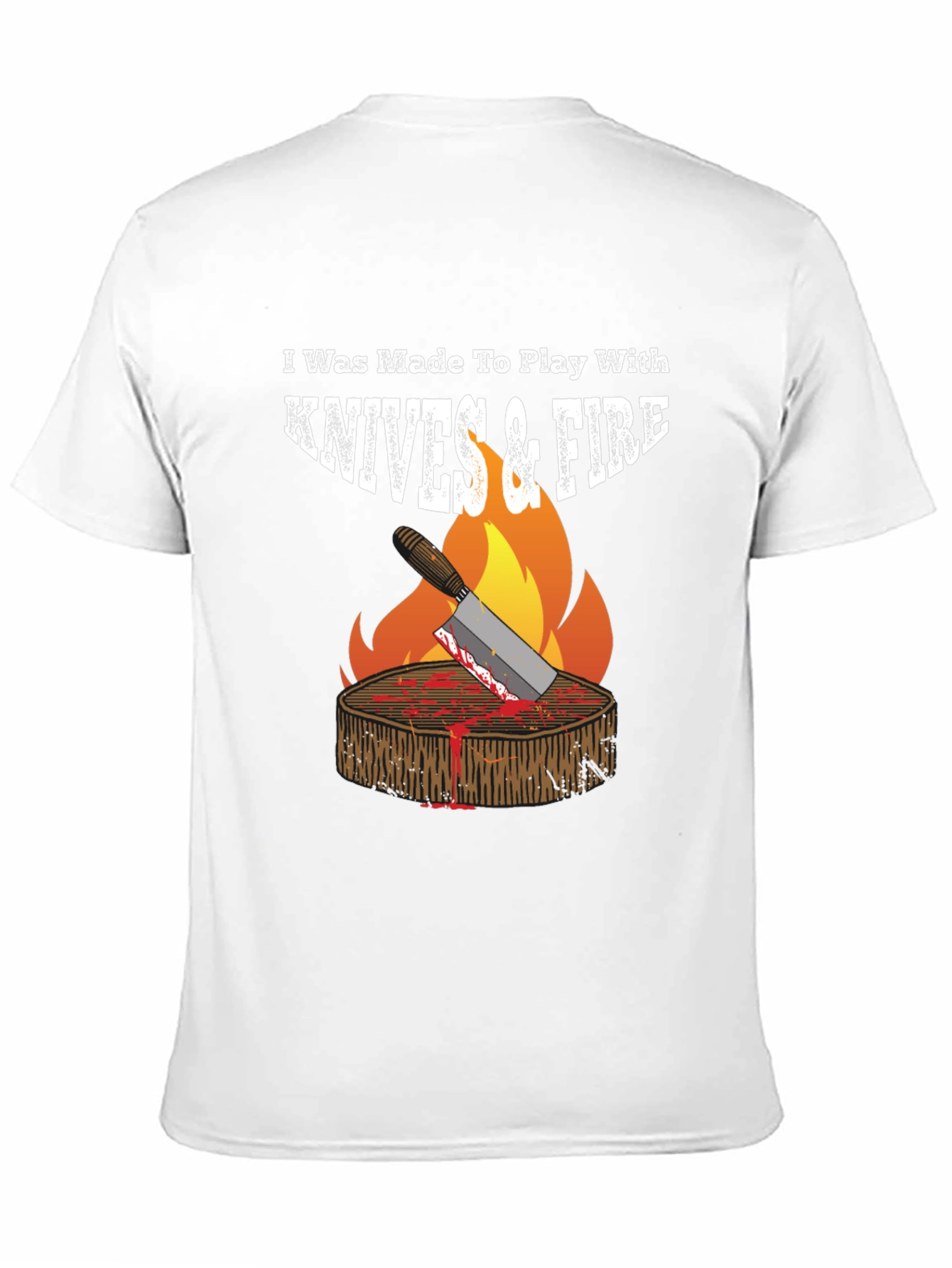 Knives & Fire BBQ T-Shirt - Grilling Humor